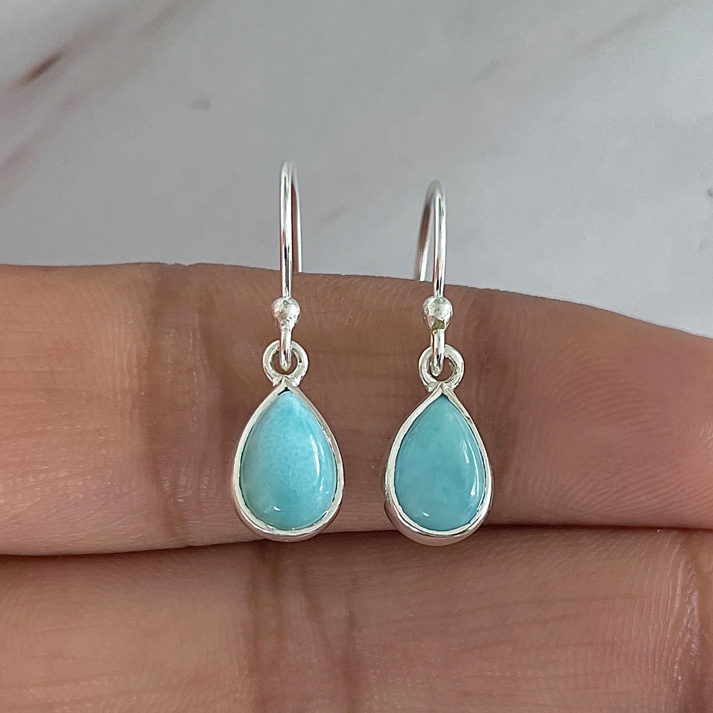 Larimar Earring-(LAR-E-1878.)