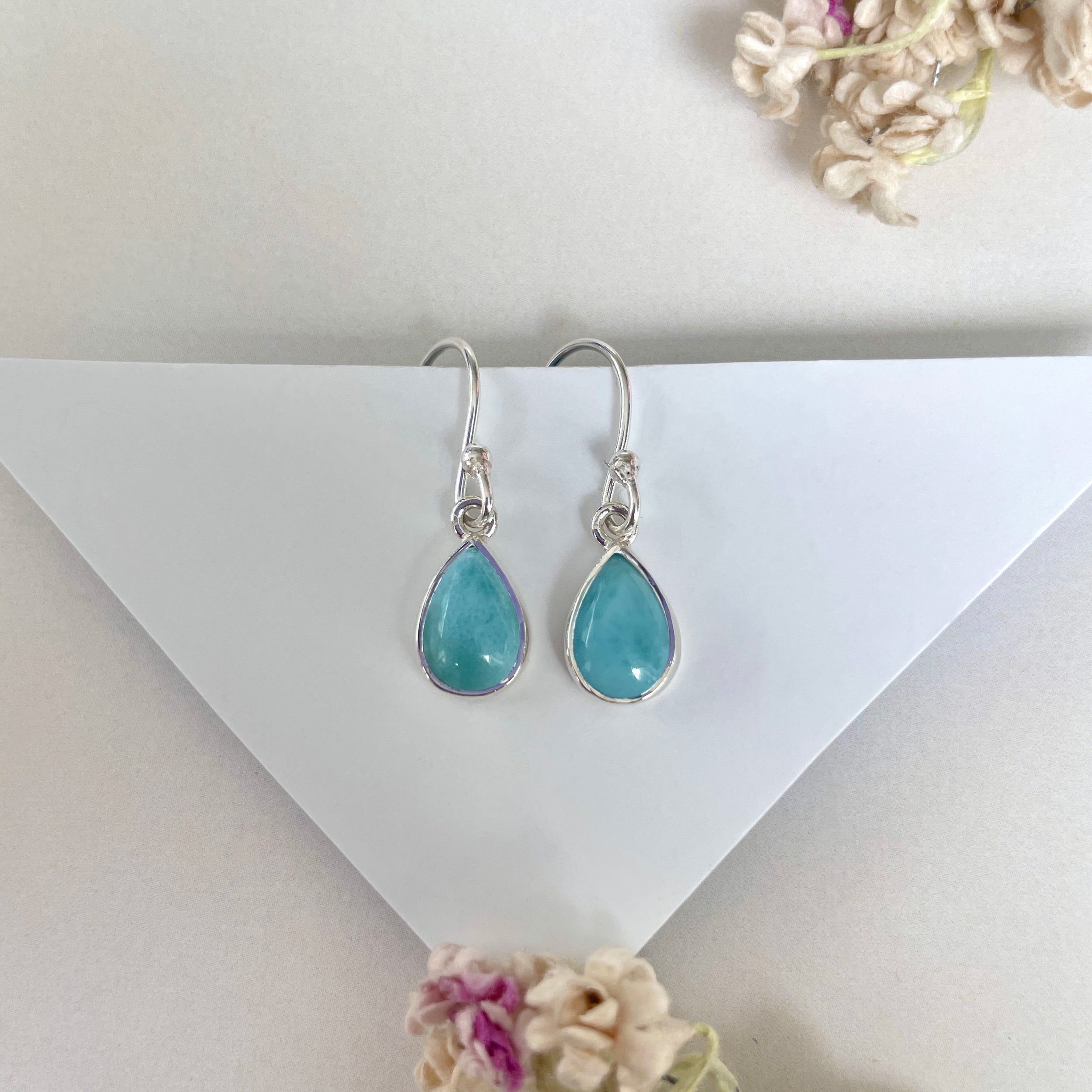 Larimar Earring-(LAR-E-1878.)