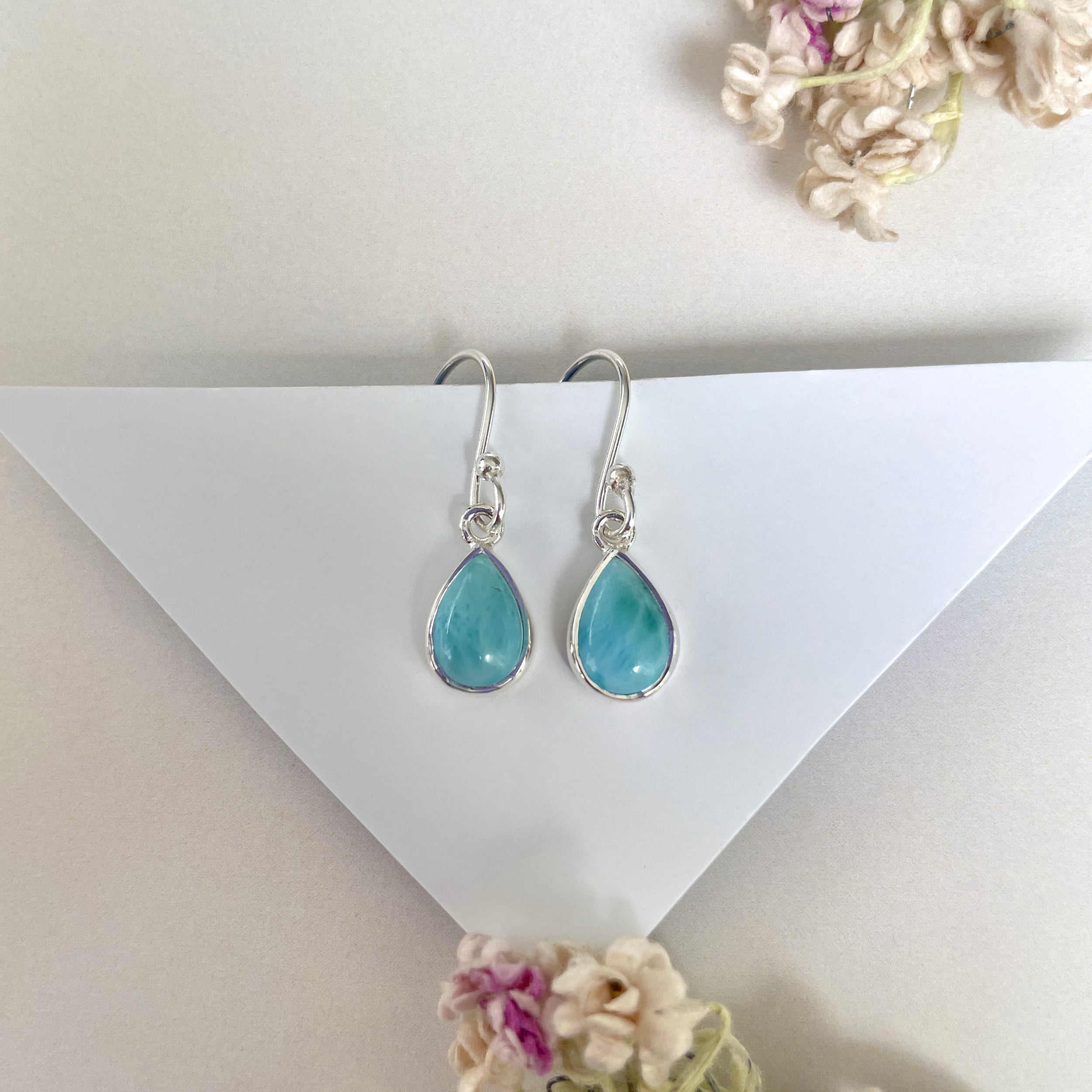 Larimar Earring-(LAR-E-1879.)