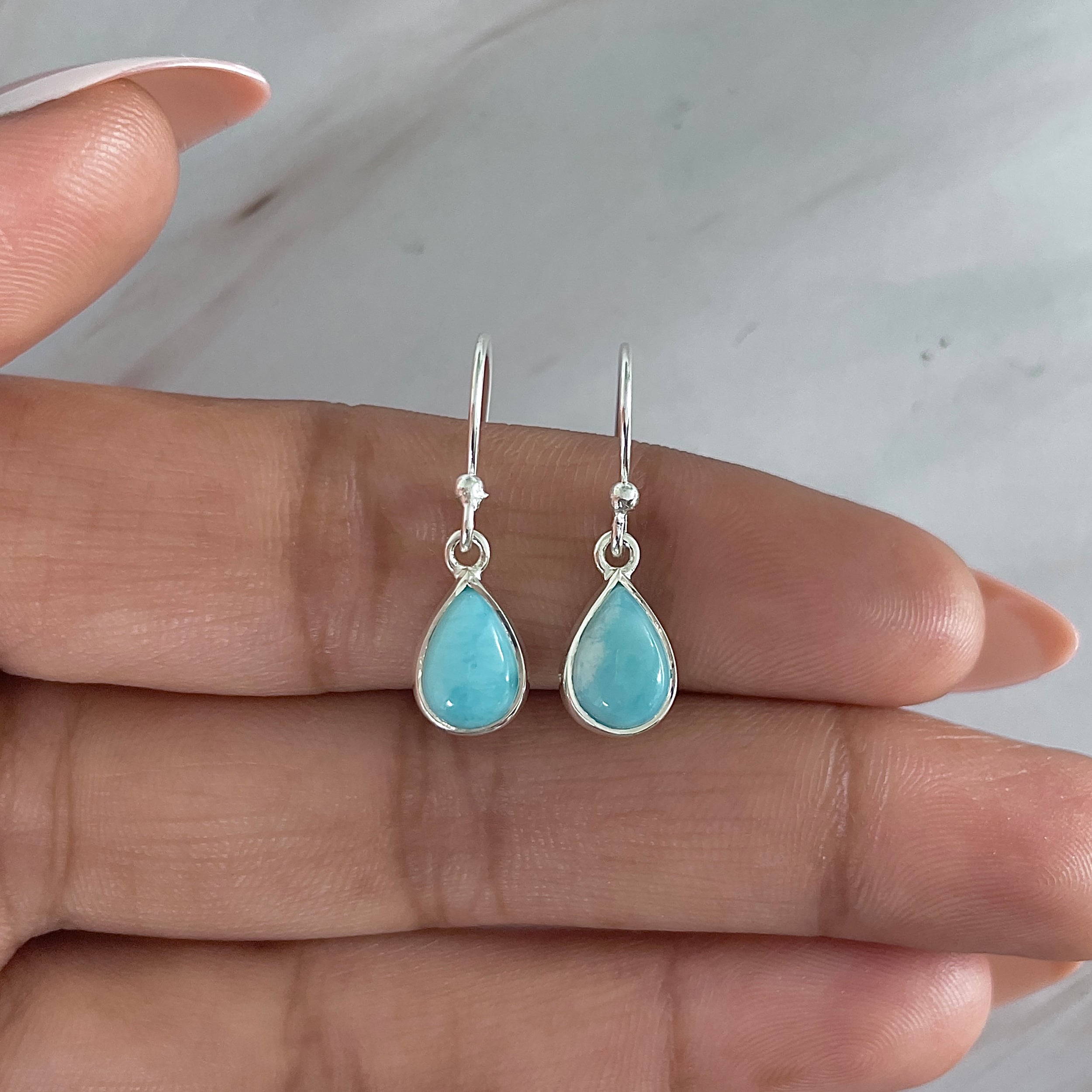 Larimar Earring-(LAR-E-1880.)