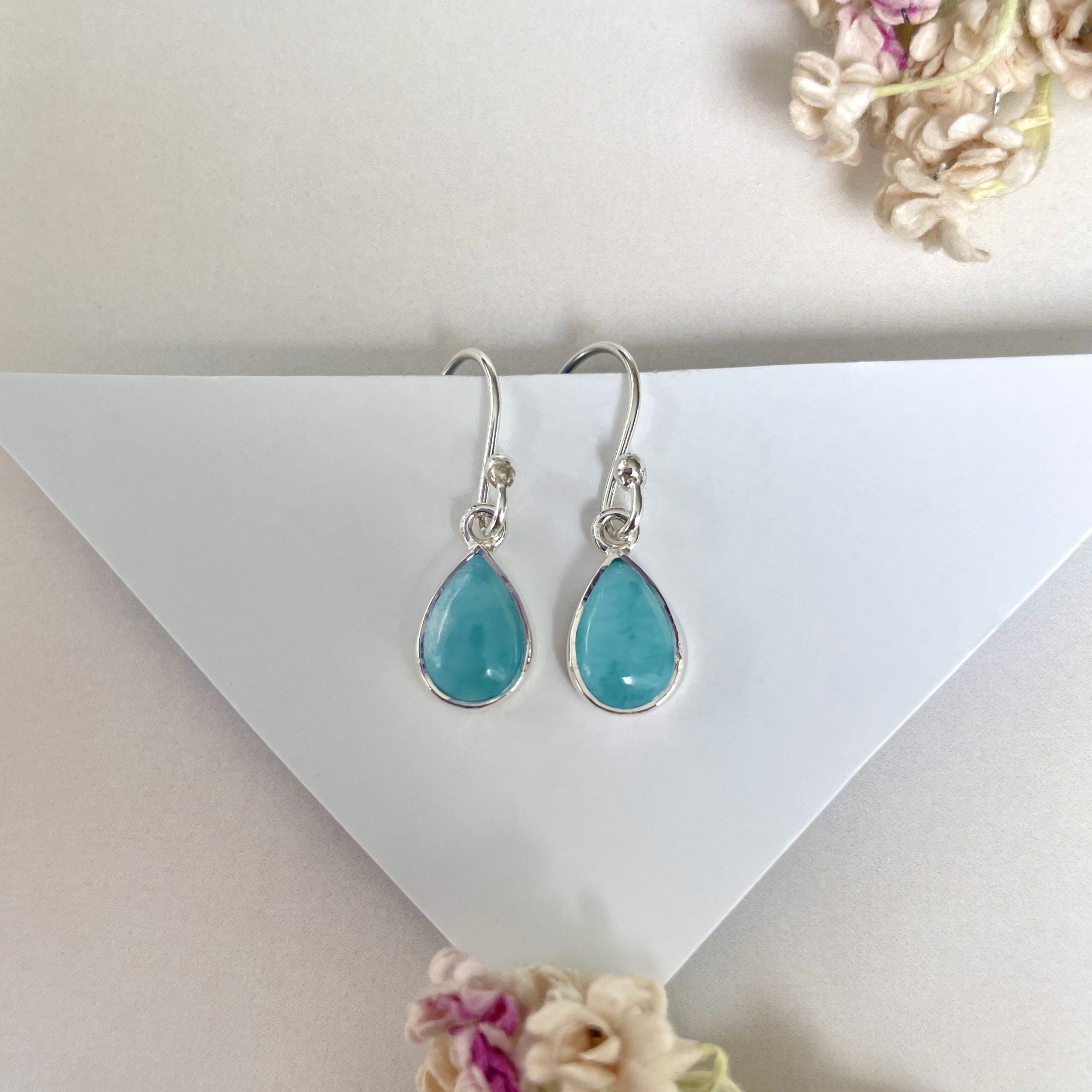 Larimar Earring-(LAR-E-1880.)