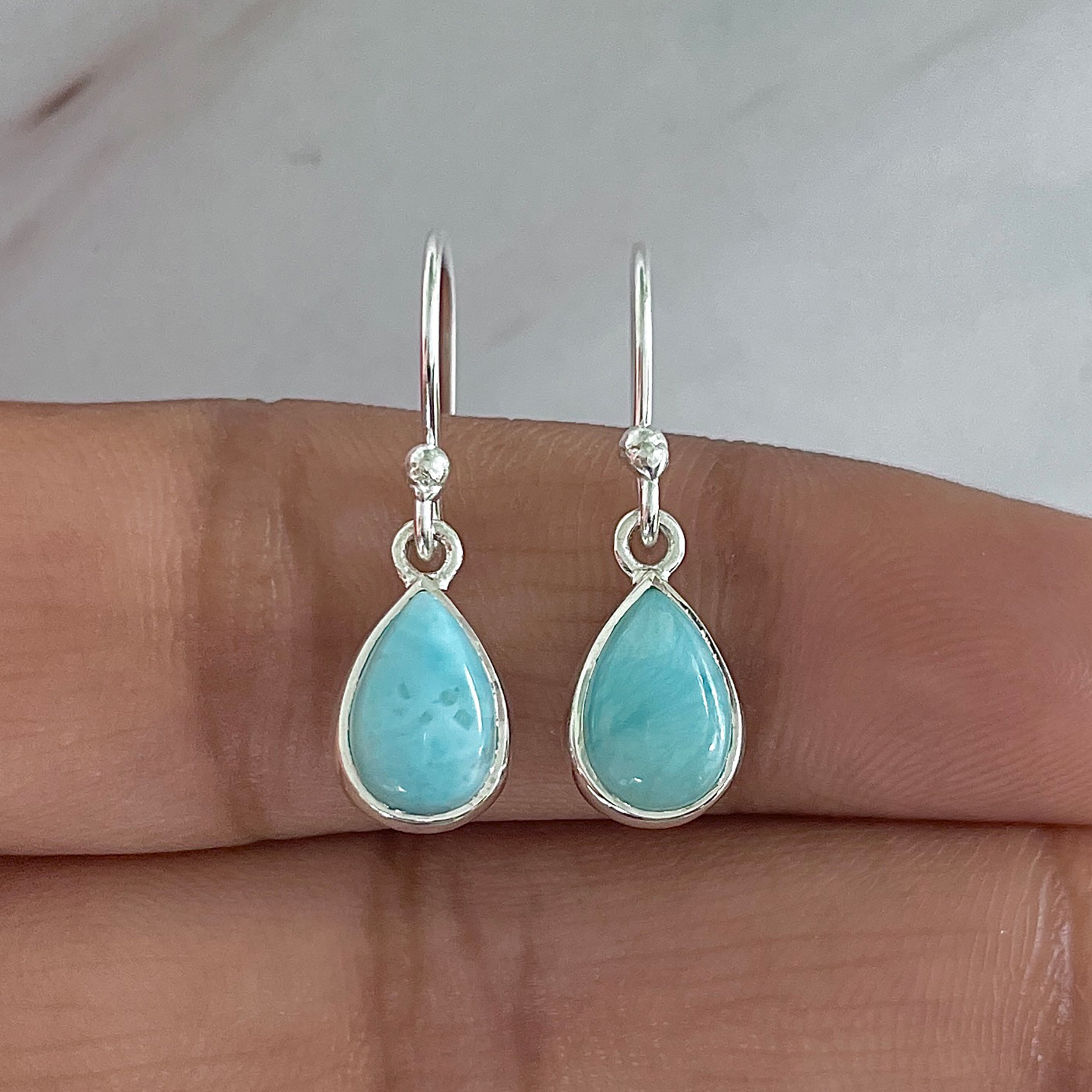 Larimar Earring-(LAR-E-1881.)