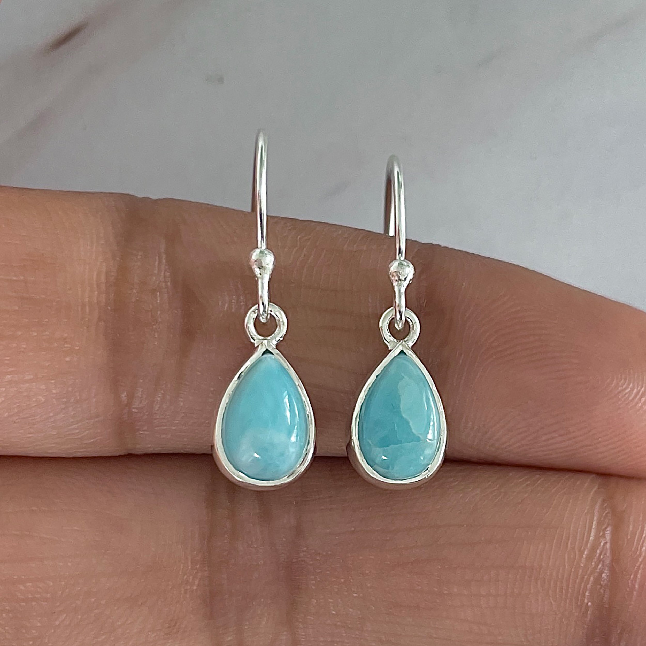 Larimar Earring-(LAR-E-1882.)