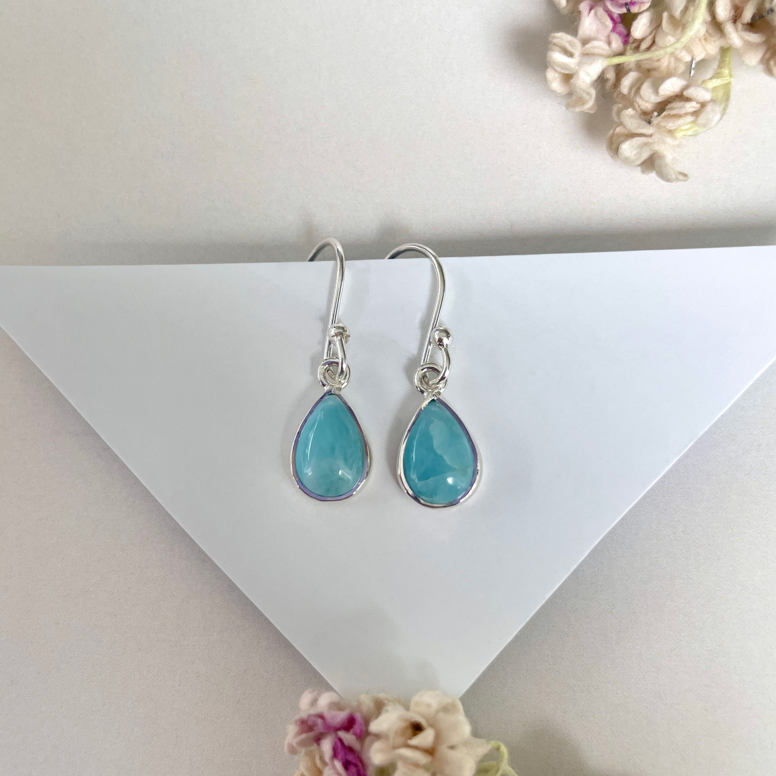 Larimar Earring-(LAR-E-1882.)