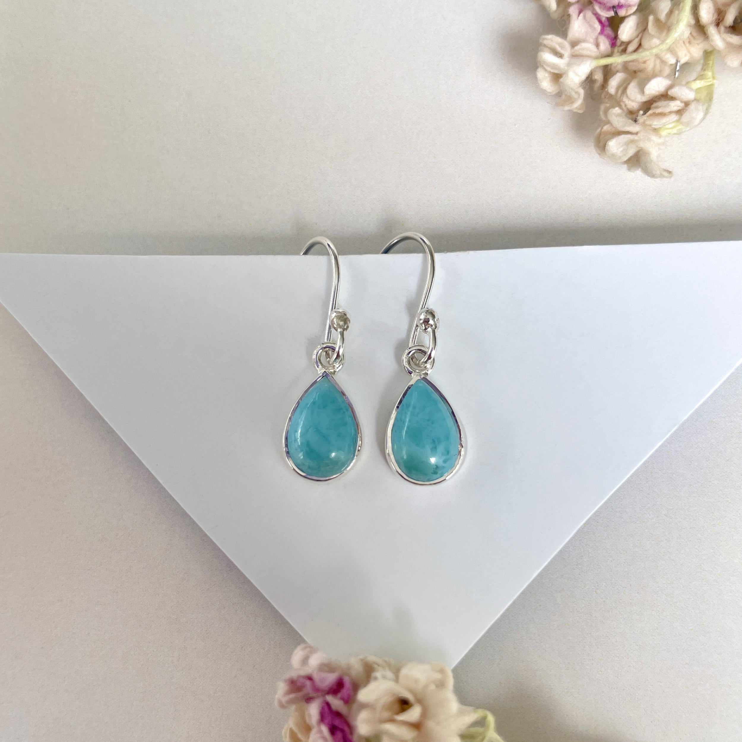 Larimar Earring-(LAR-E-1883.)