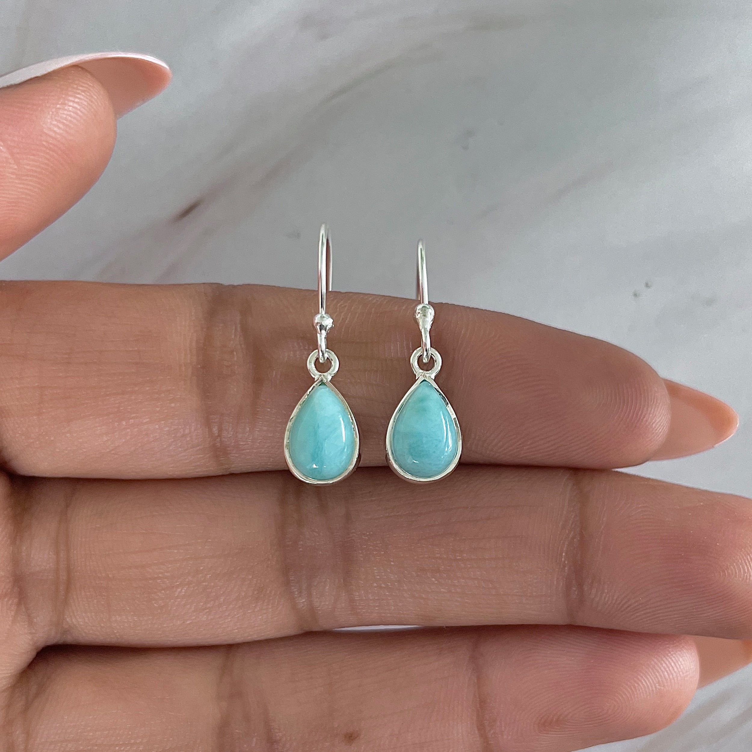 Larimar Earring-(LAR-E-1884.)