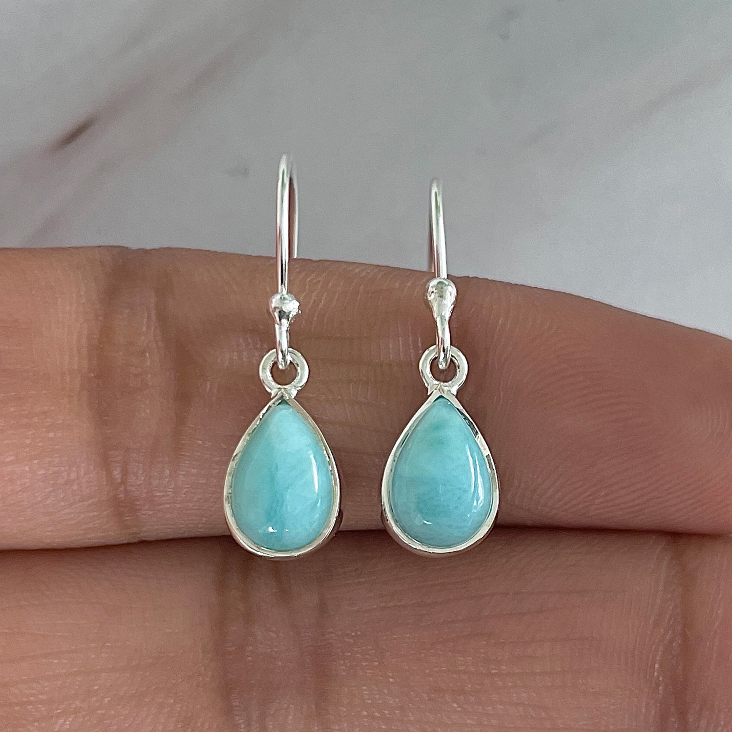 Larimar Earring-(LAR-E-1884.)