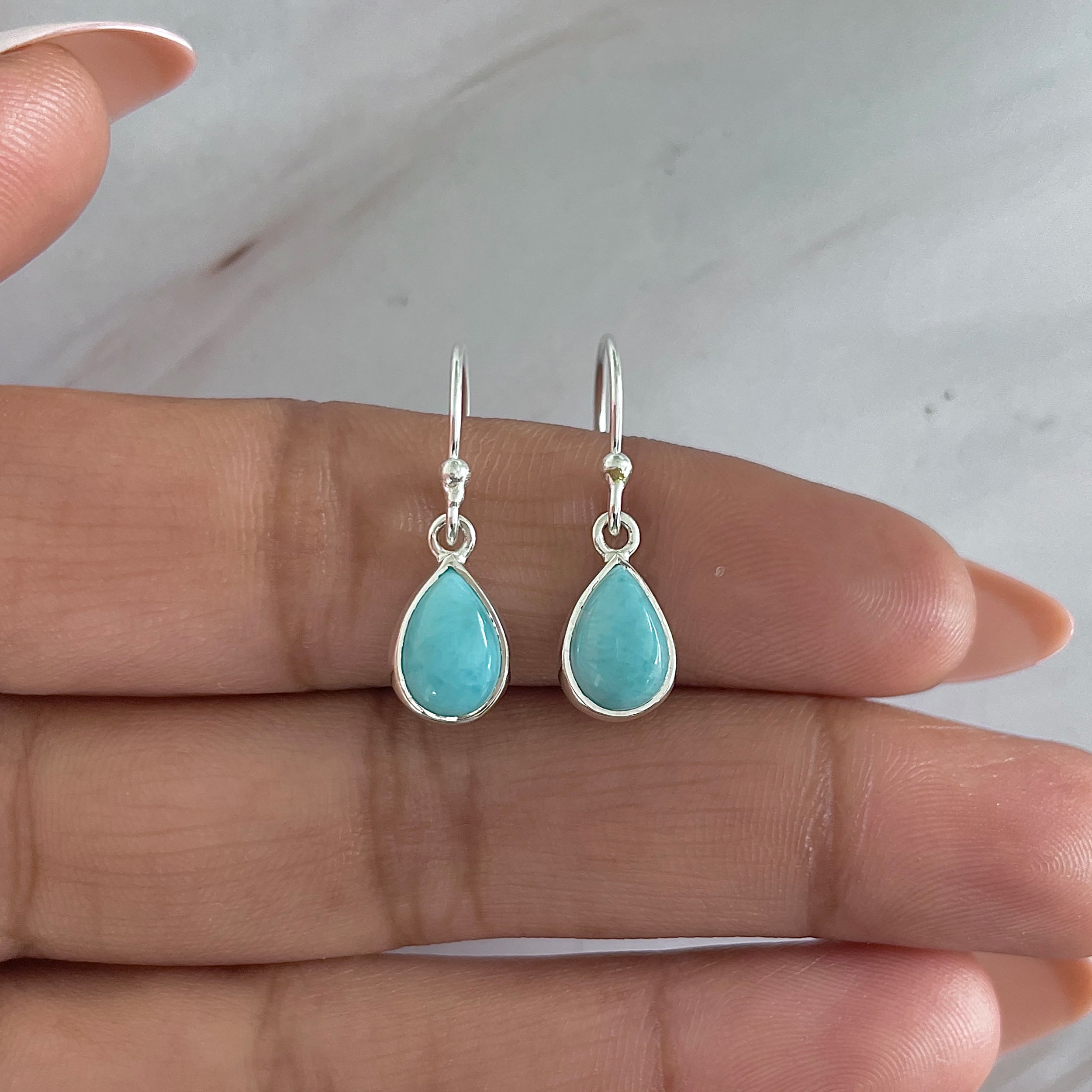 Larimar Earring-(LAR-E-1885.)