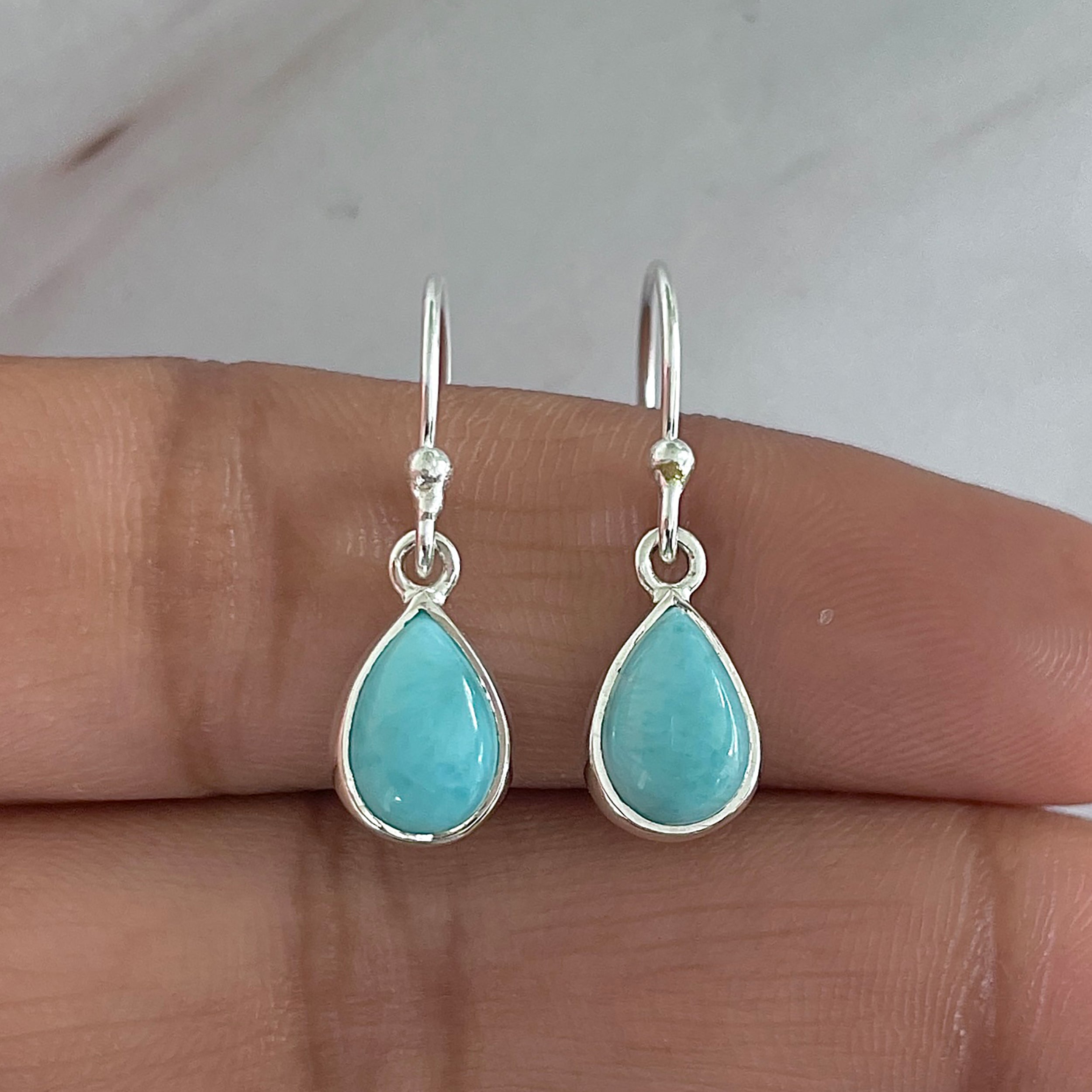 Larimar Earring-(LAR-E-1885.)