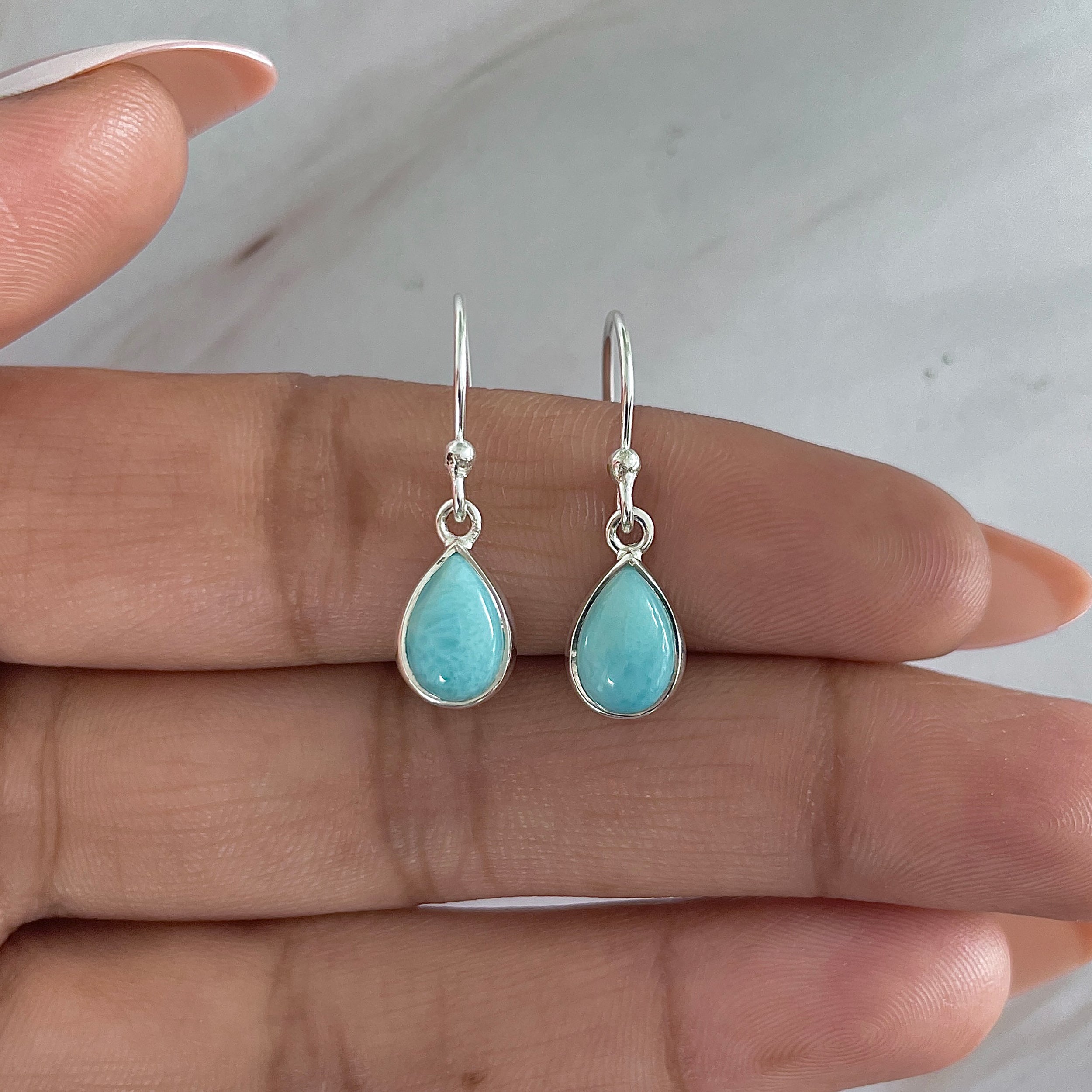 Larimar Earring-(LAR-E-1886.)