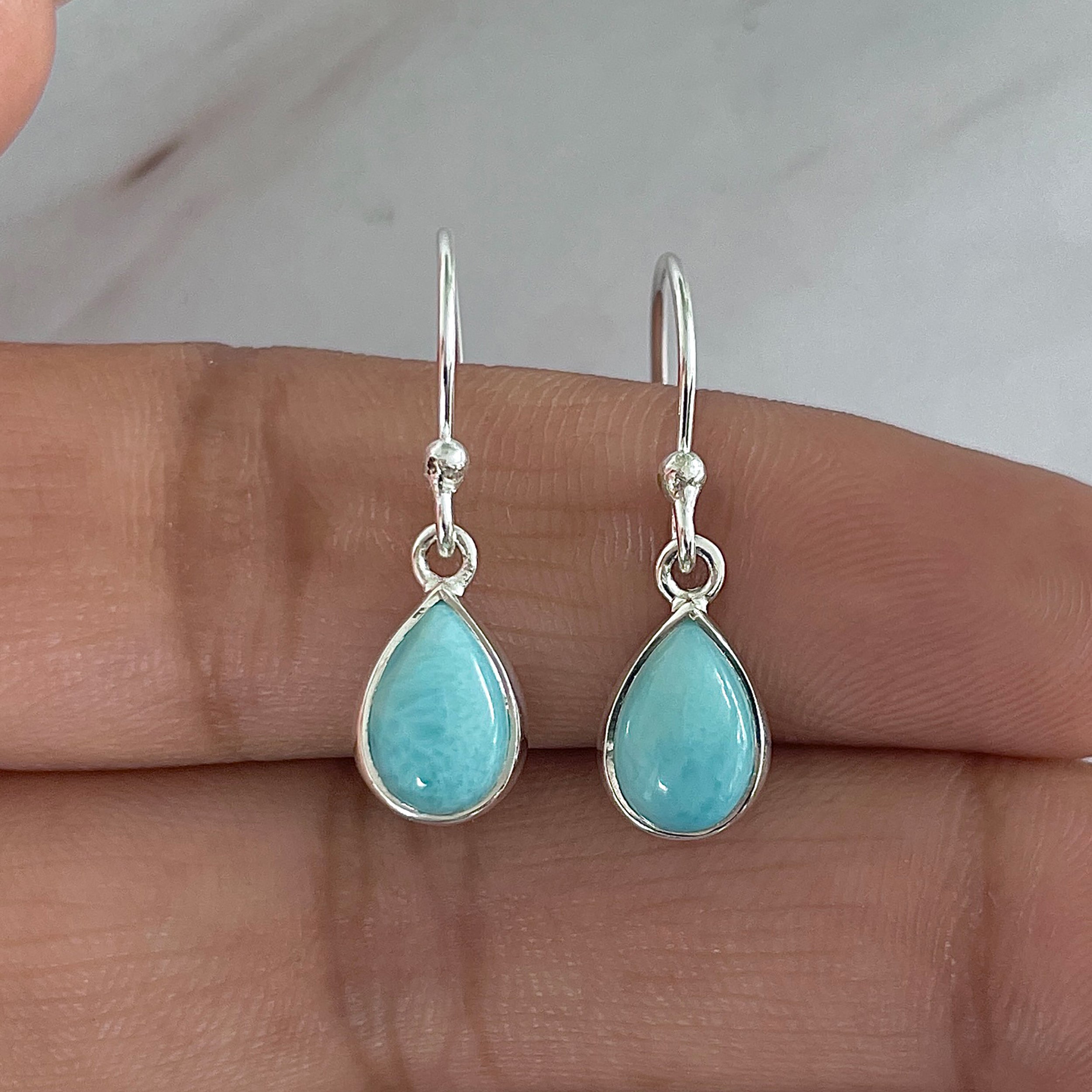 Larimar Earring-(LAR-E-1886.)