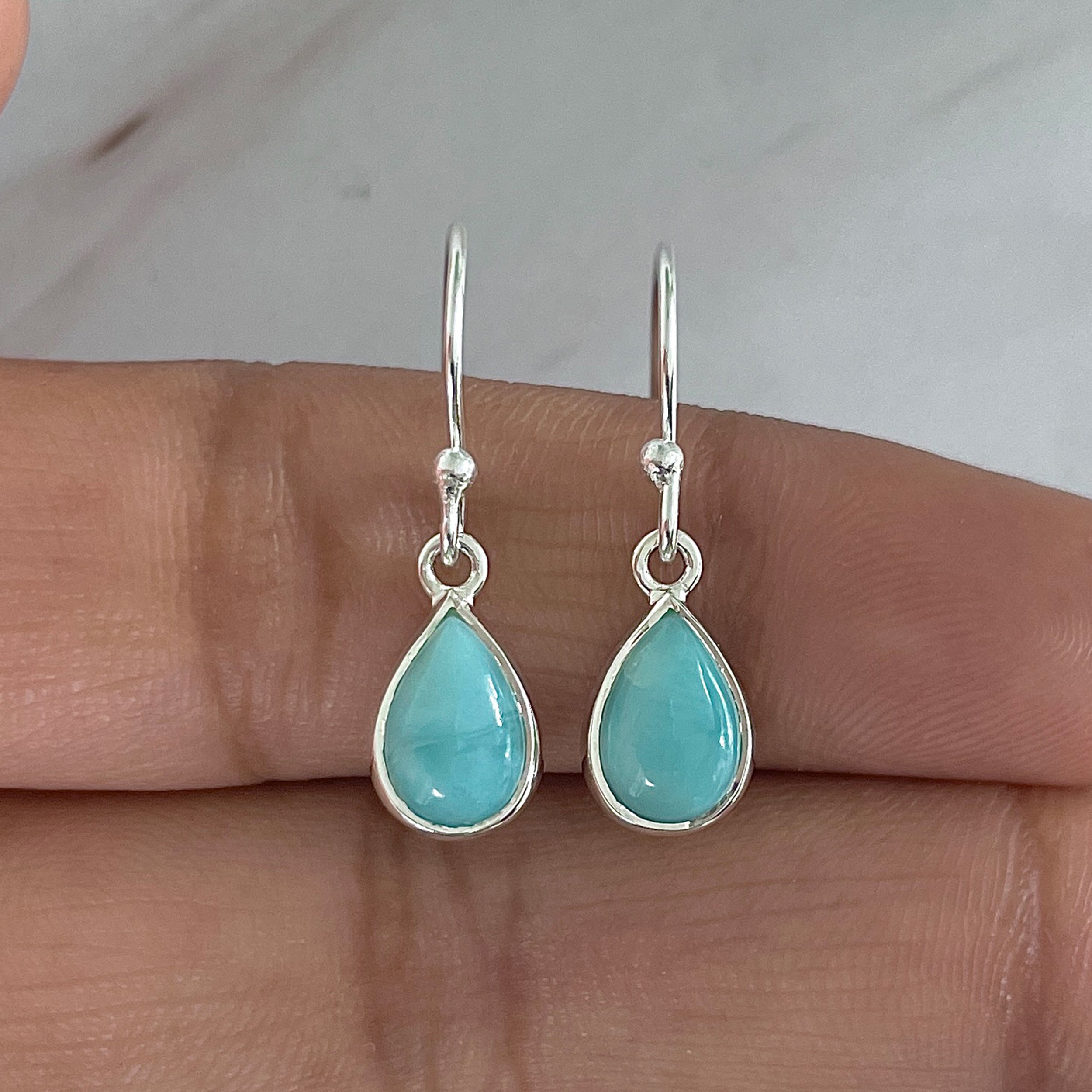 Larimar Earring-(LAR-E-1887.)