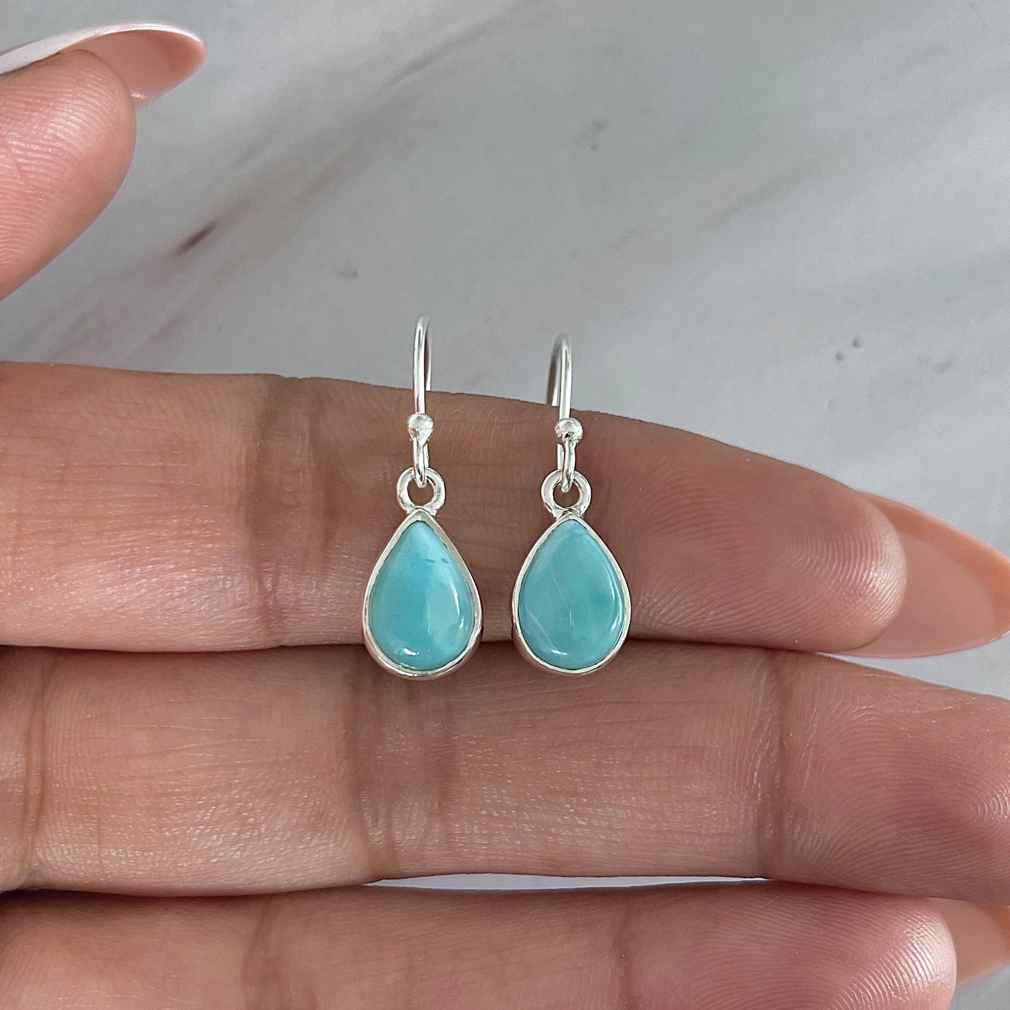 Larimar Earring-(LAR-E-1888.)