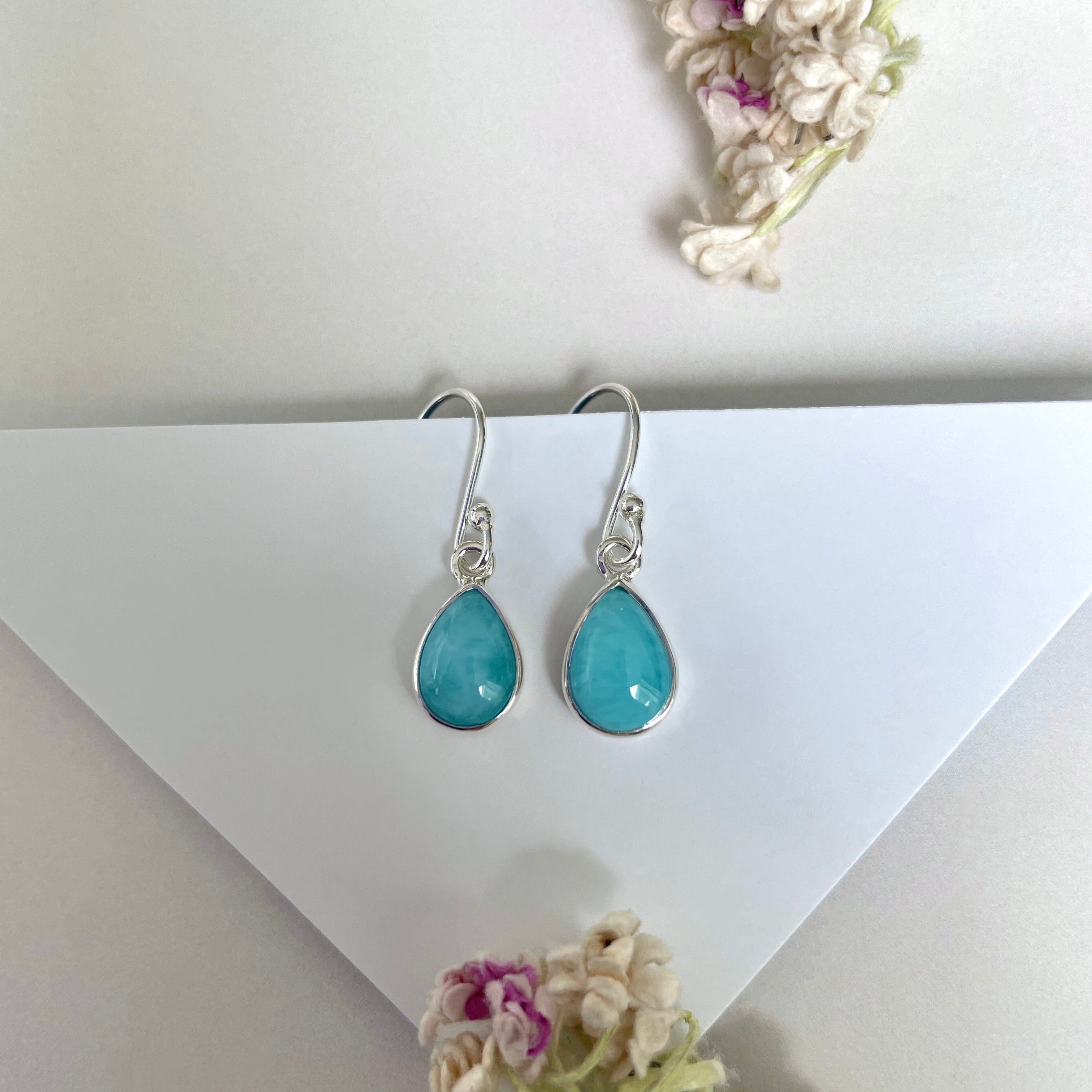 Larimar Earring-(LAR-E-1888.)