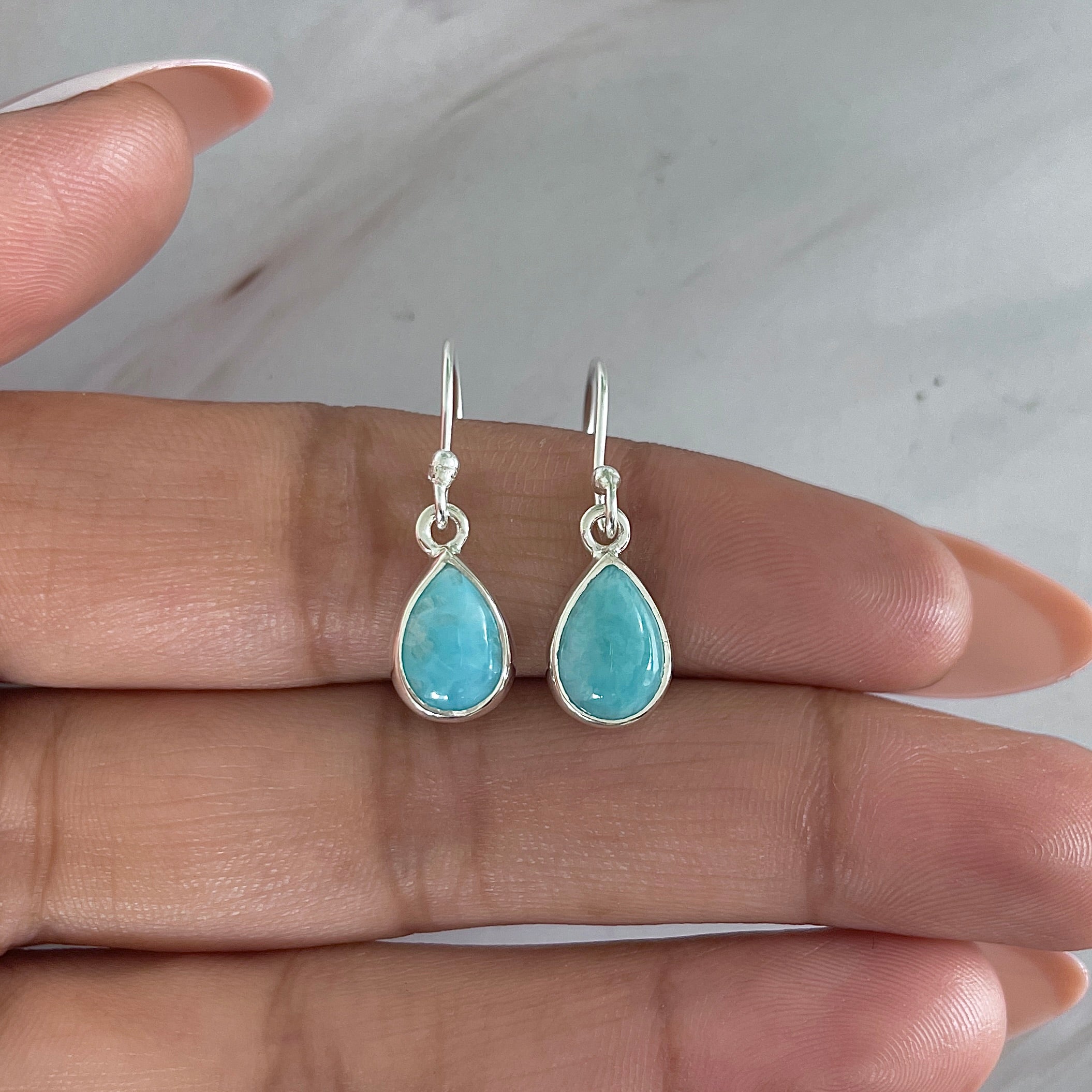 Larimar Earring-(LAR-E-1889.)
