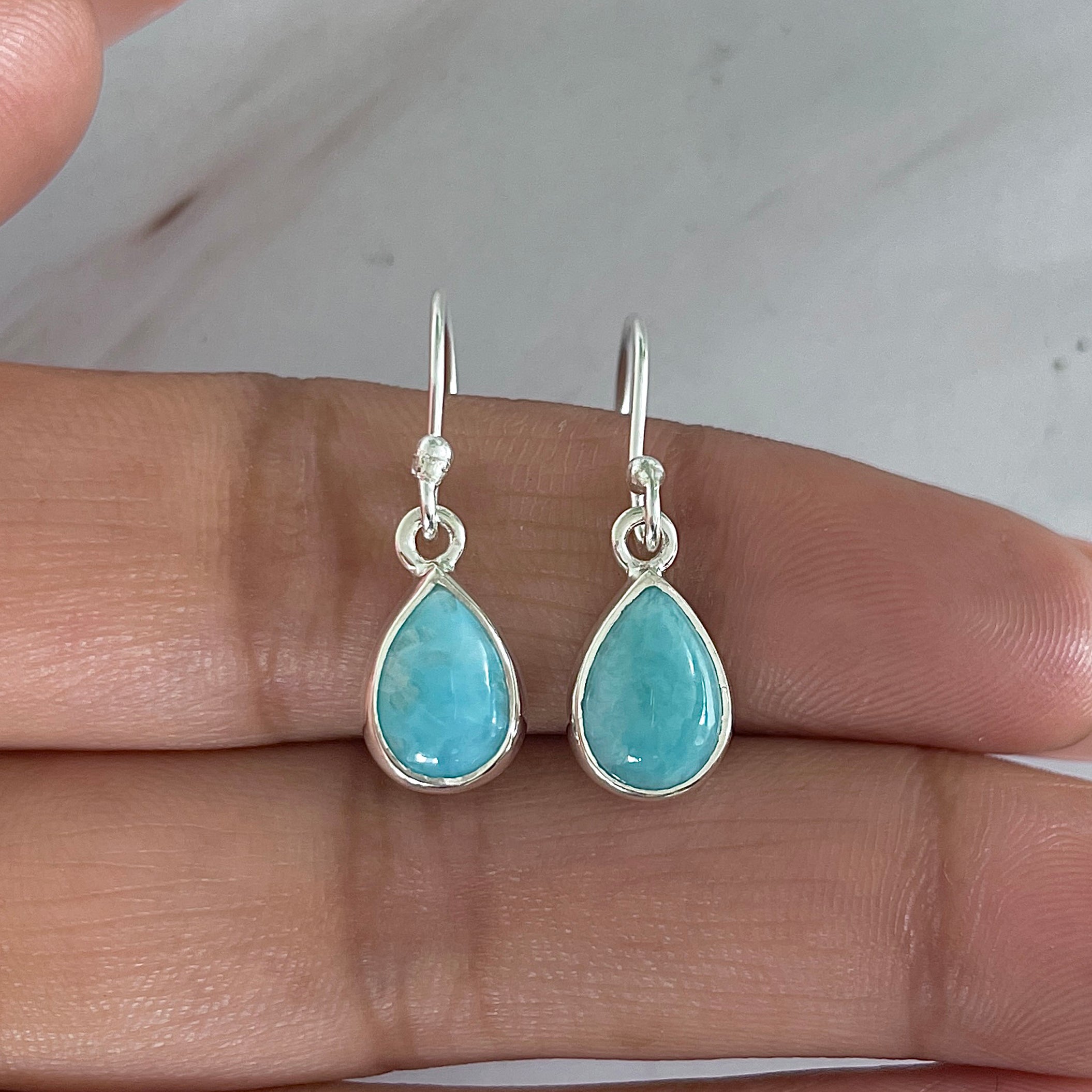 Larimar Earring-(LAR-E-1889.)