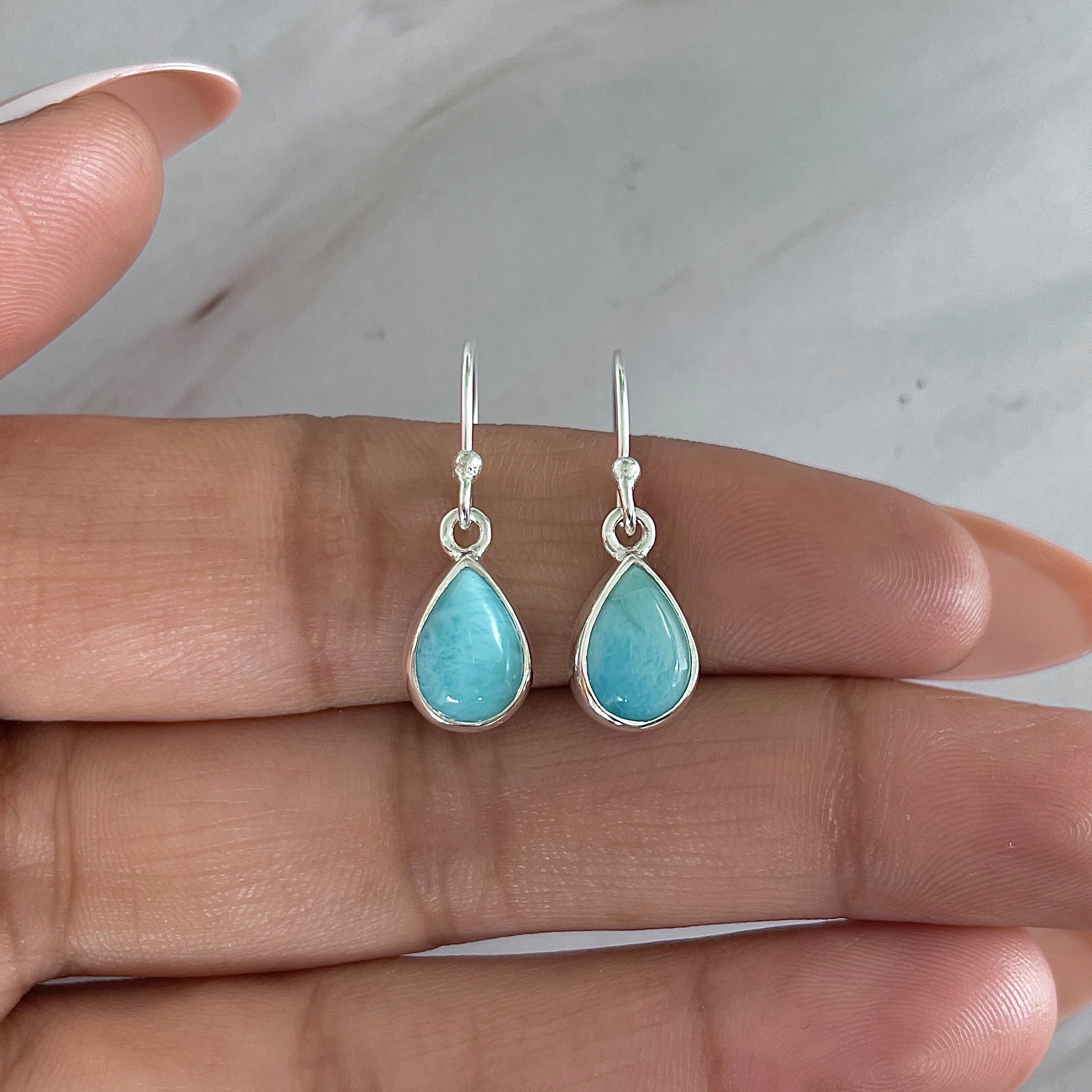 Larimar Earring-(LAR-E-1890.)