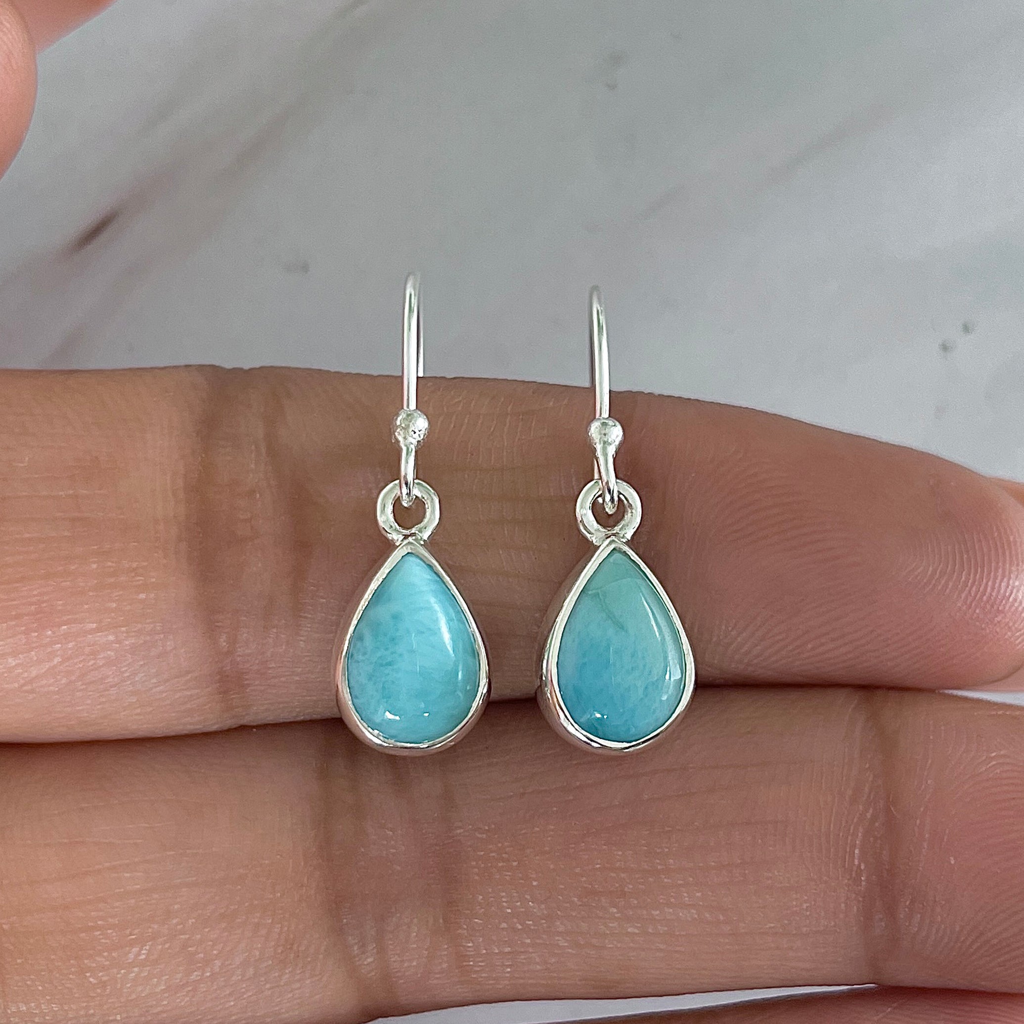 Larimar Earring-(LAR-E-1890.)