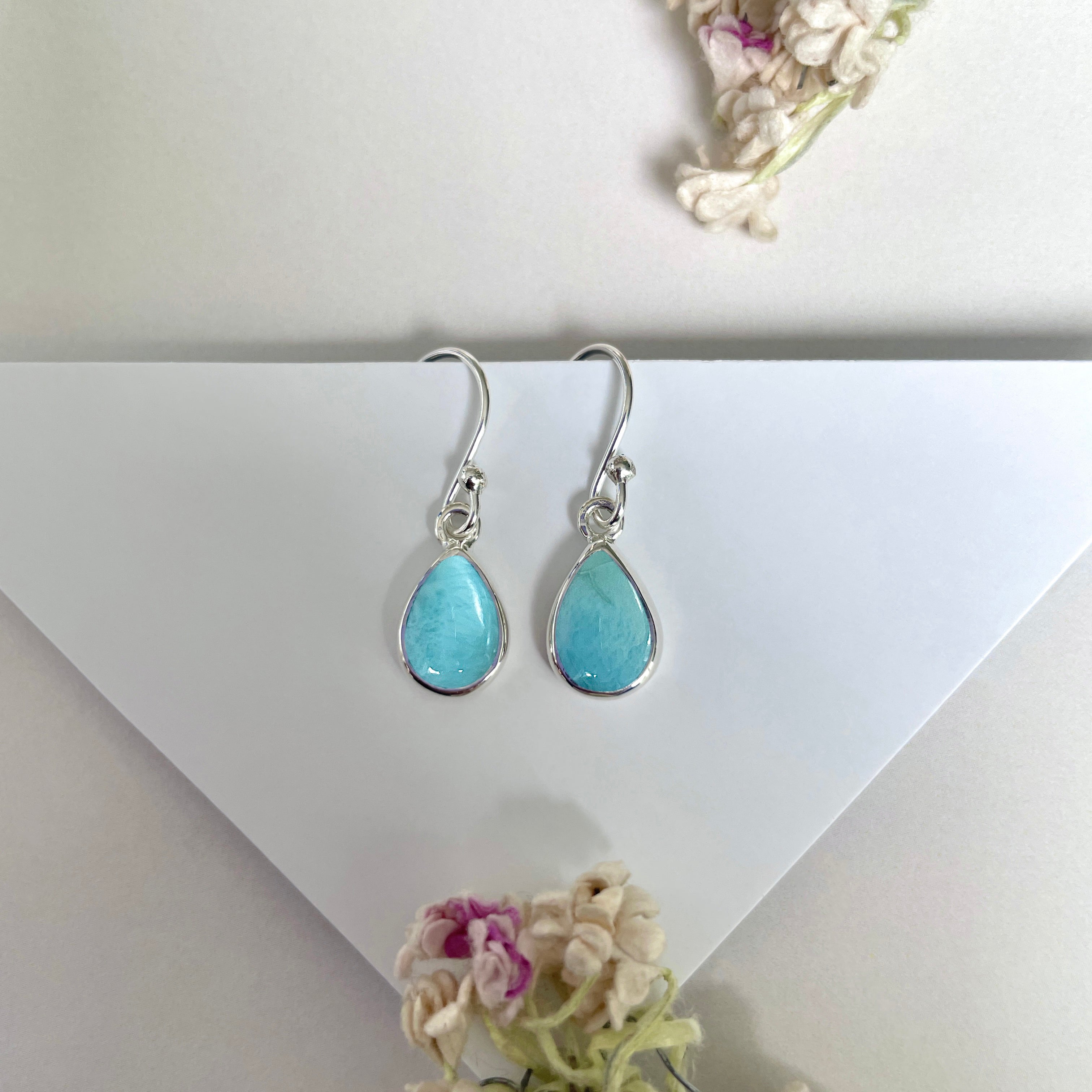 Larimar Earring-(LAR-E-1890.)