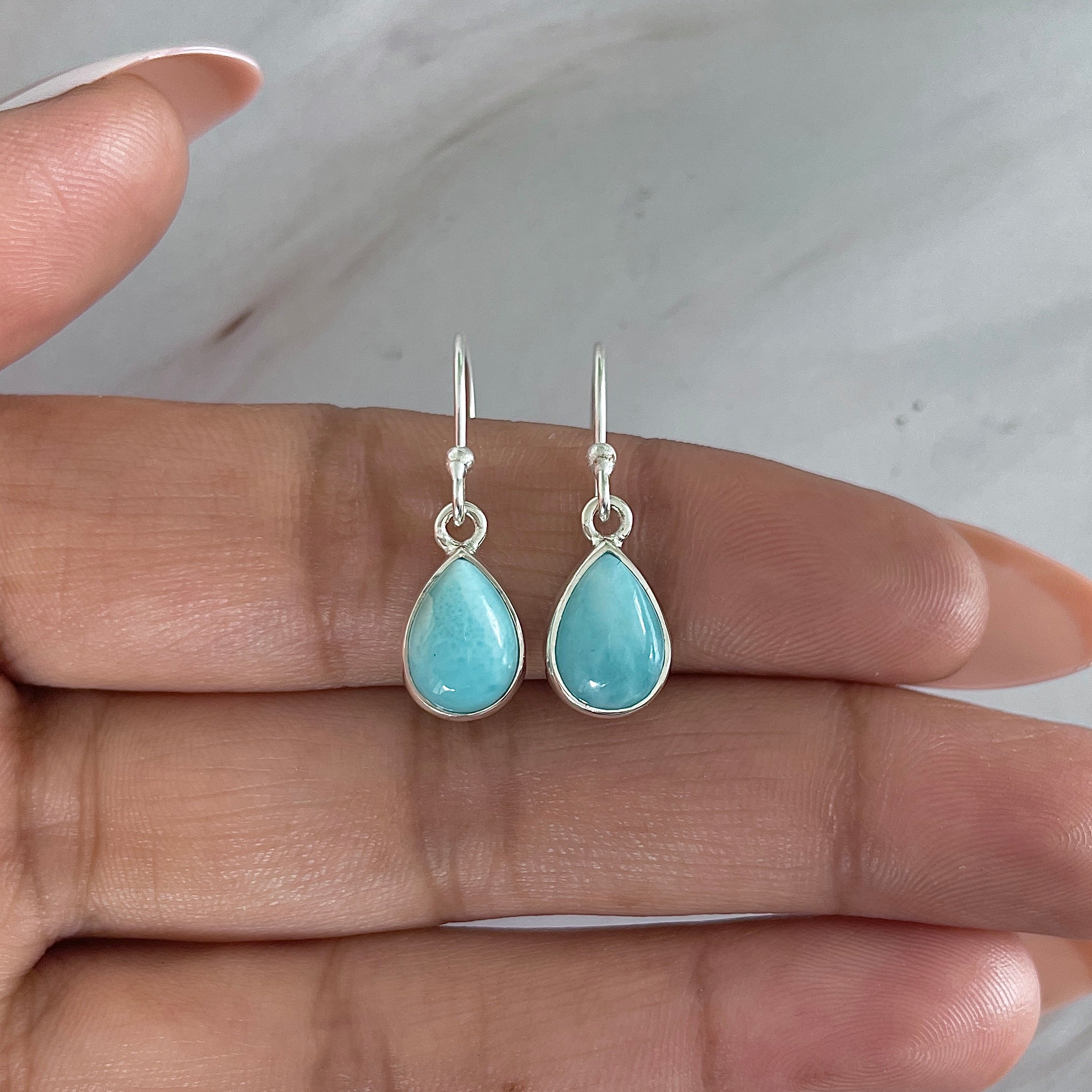 Larimar Earring-(LAR-E-1891.)