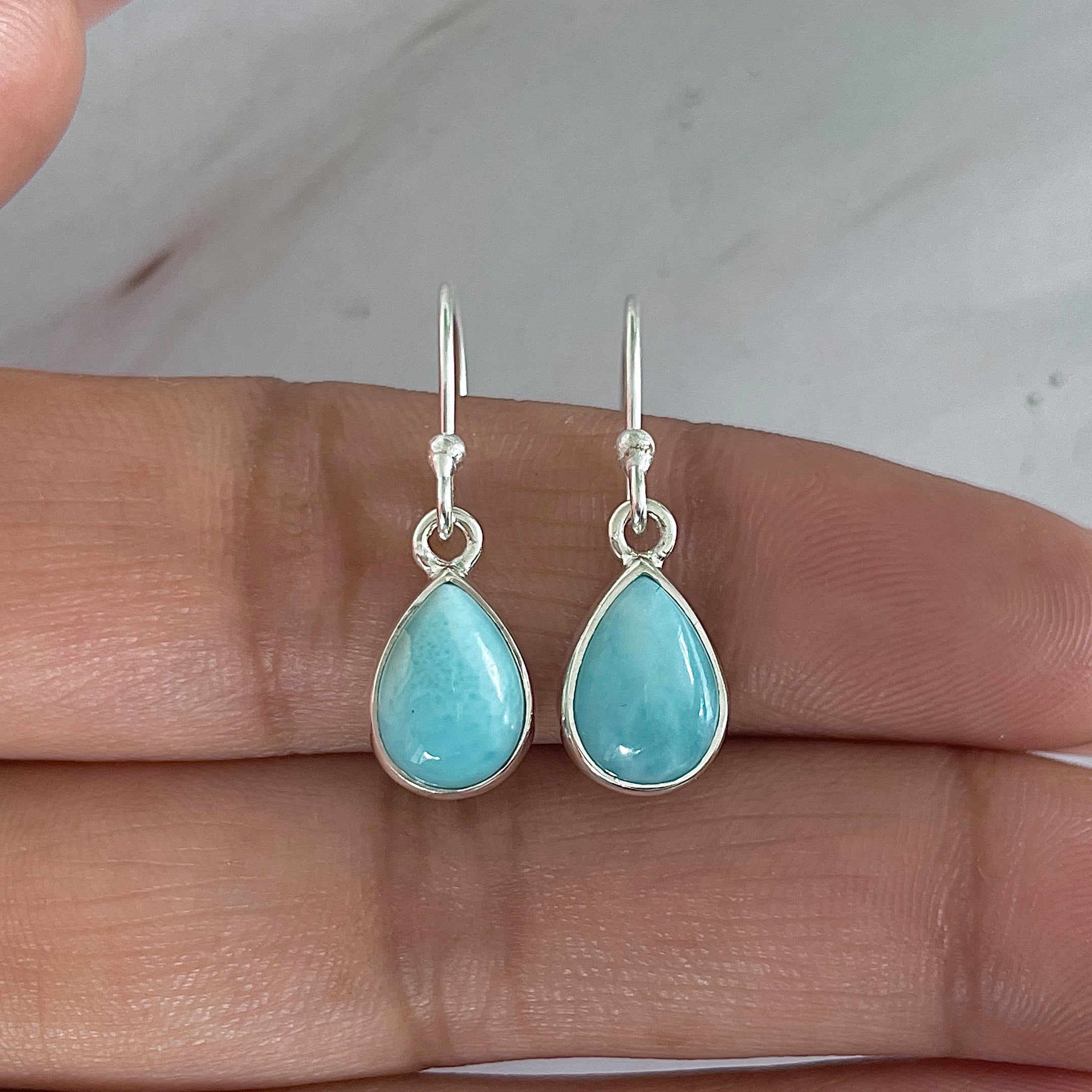 Larimar Earring-(LAR-E-1891.)