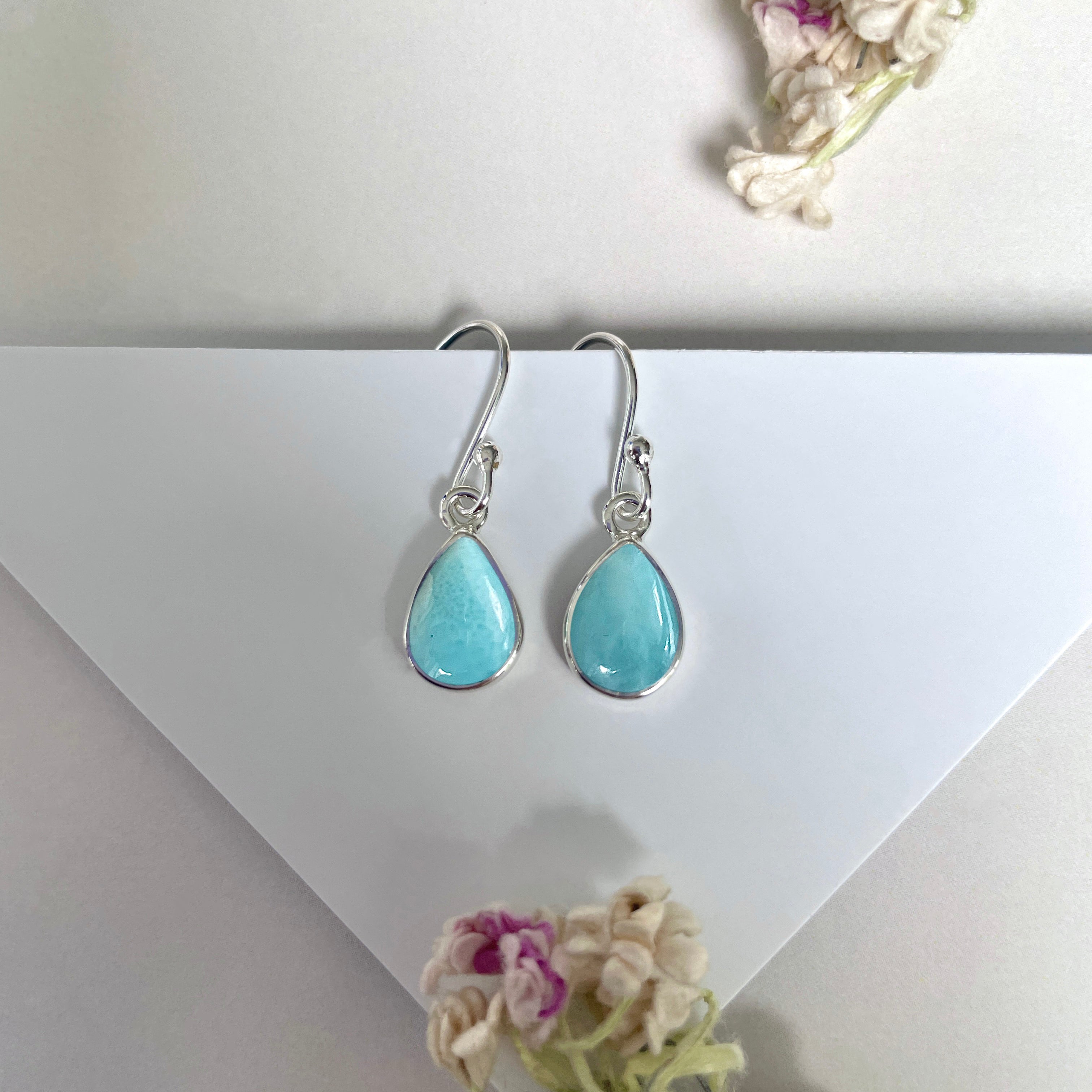 Larimar Earring-(LAR-E-1891.)