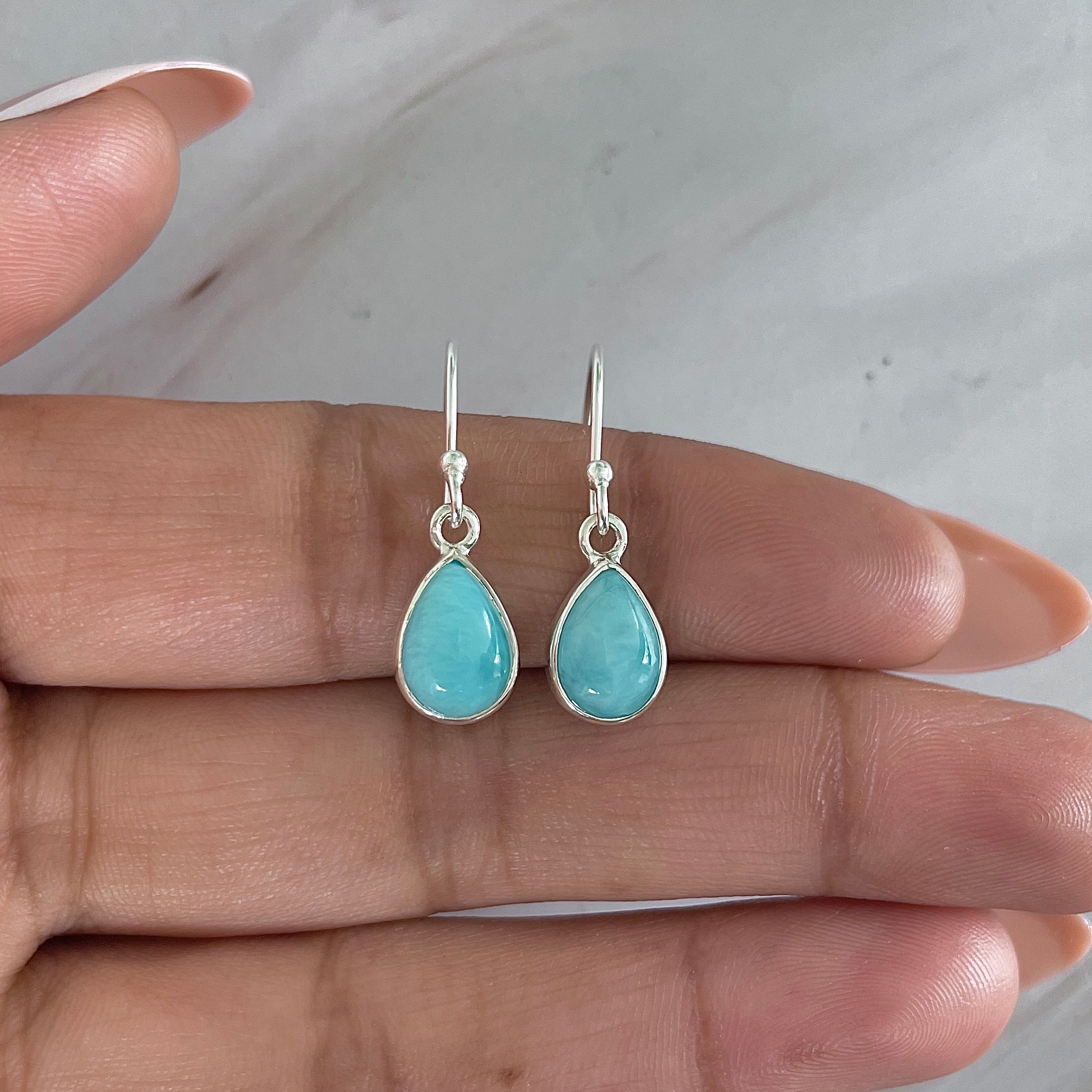 Larimar Earring-(LAR-E-1892.)