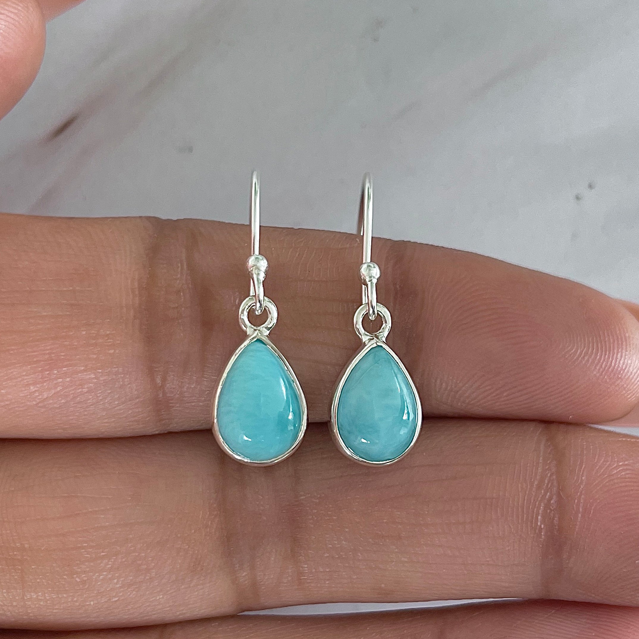 Larimar Earring-(LAR-E-1892.)