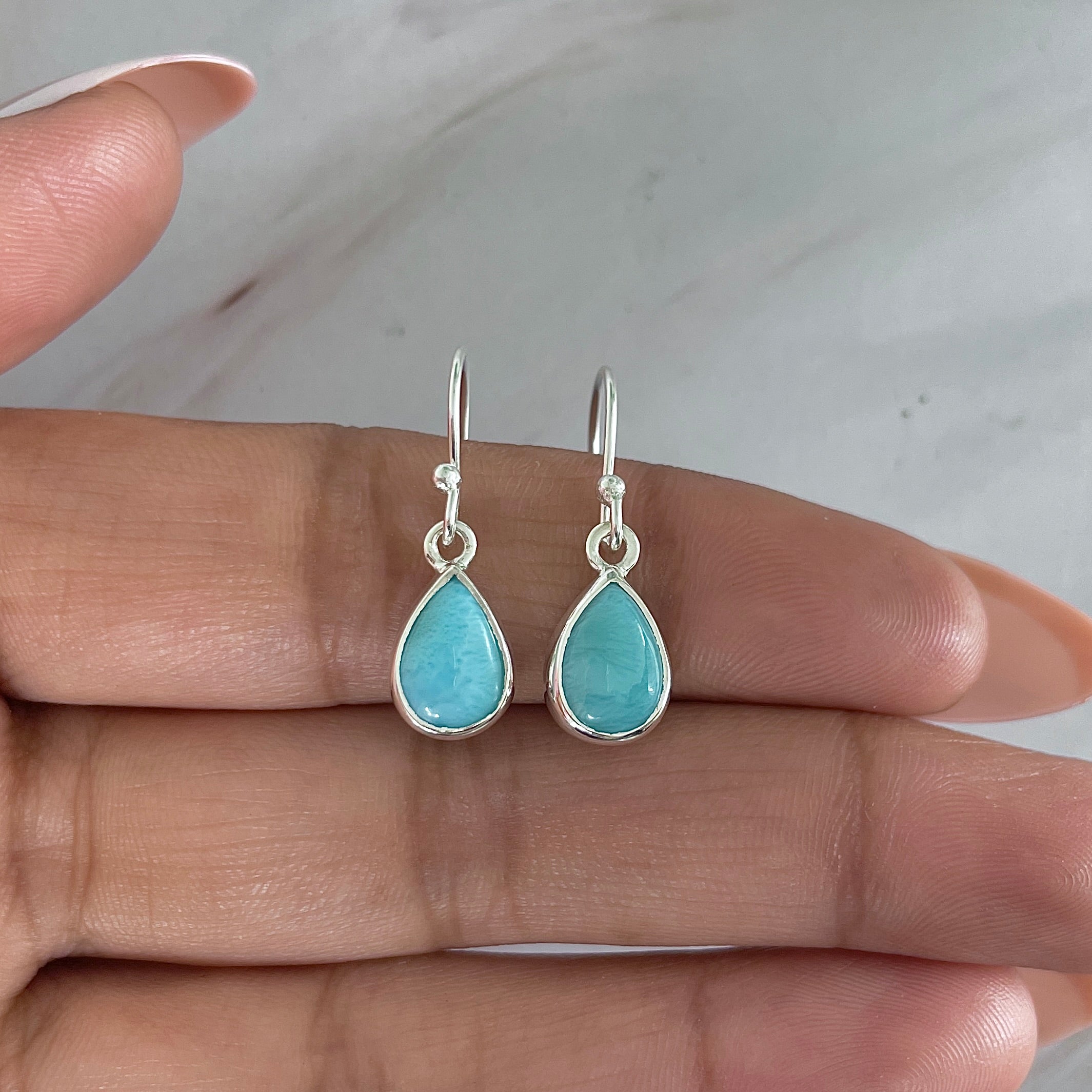 Larimar Earring-(LAR-E-1893.)