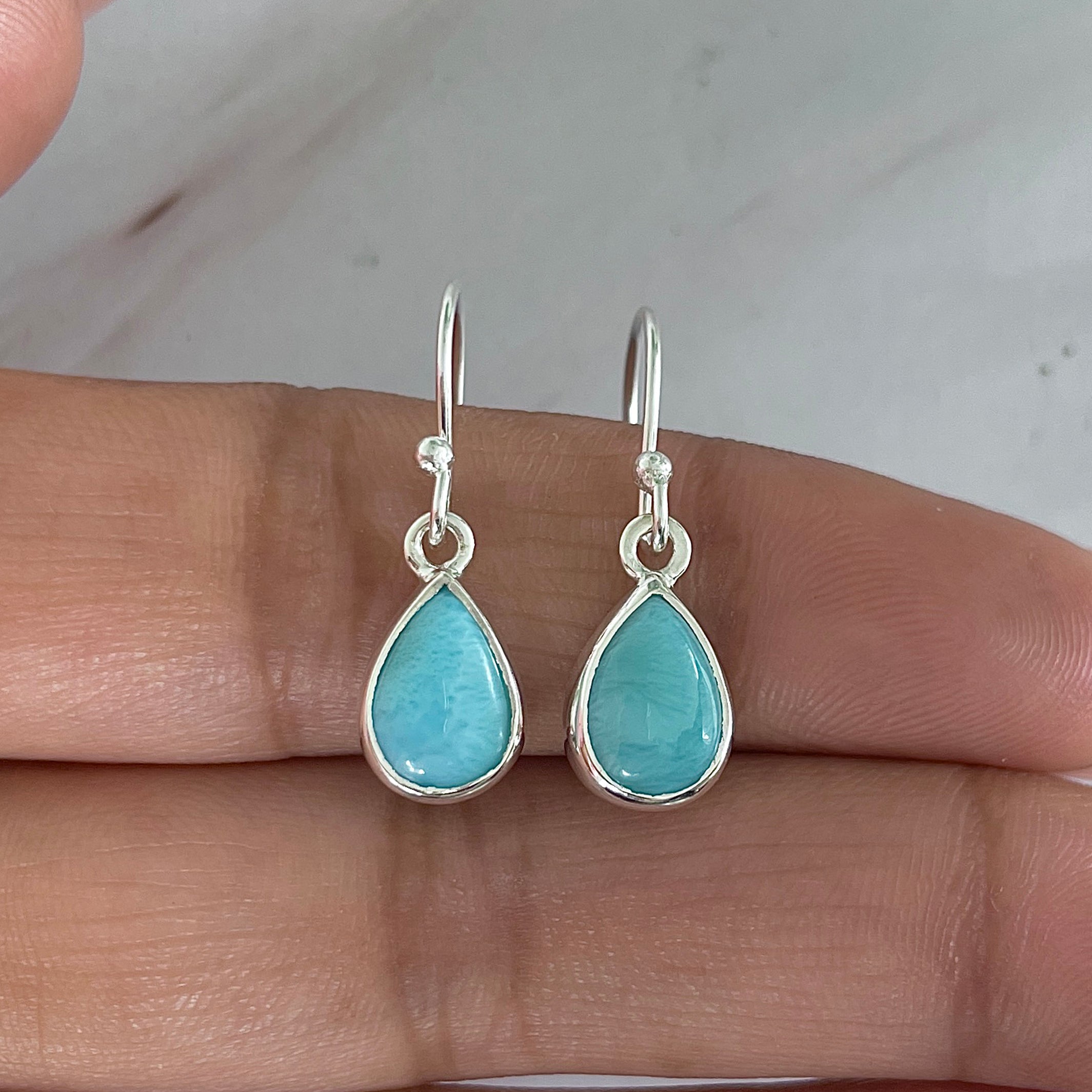 Larimar Earring-(LAR-E-1893.)