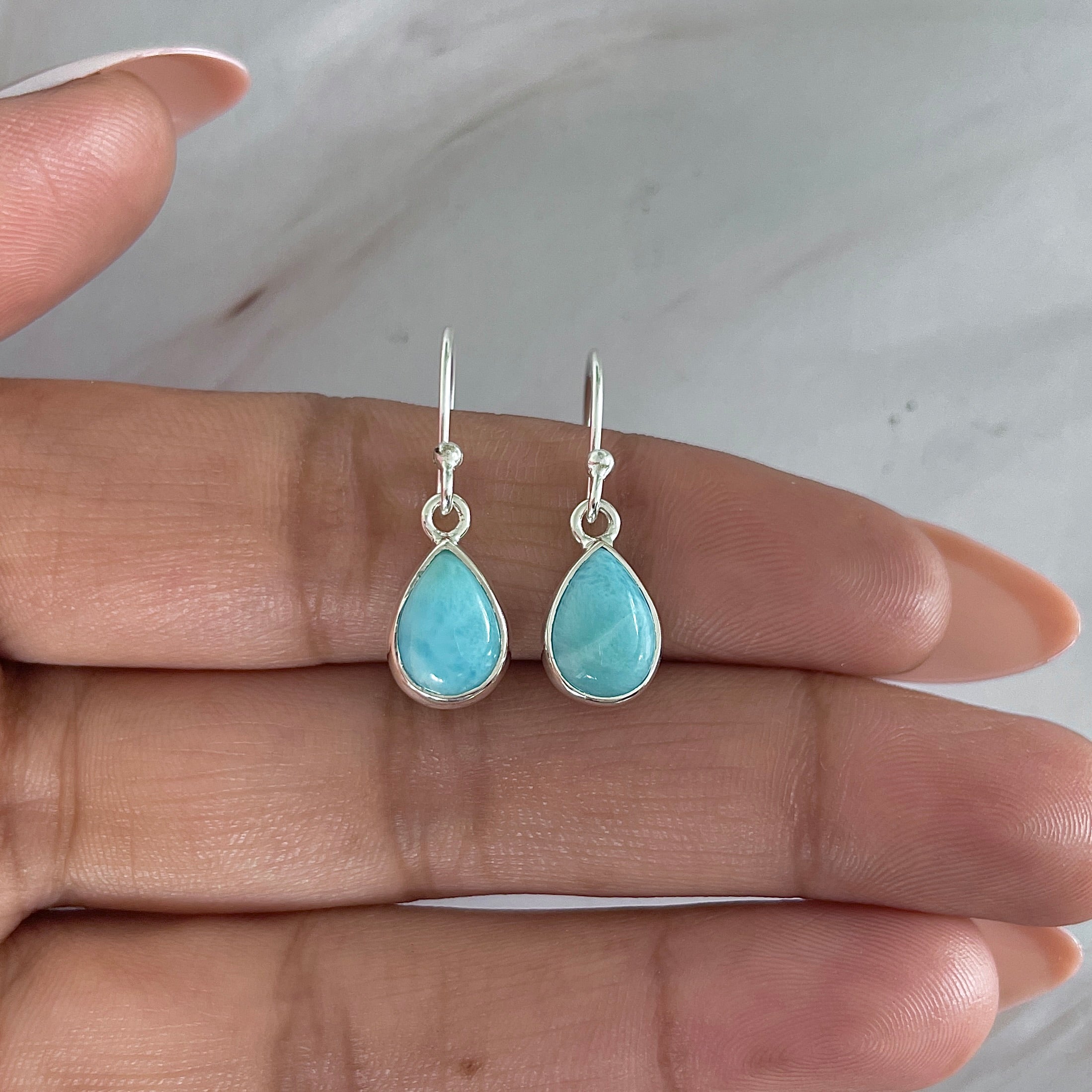 Larimar Earring-(LAR-E-1896.)