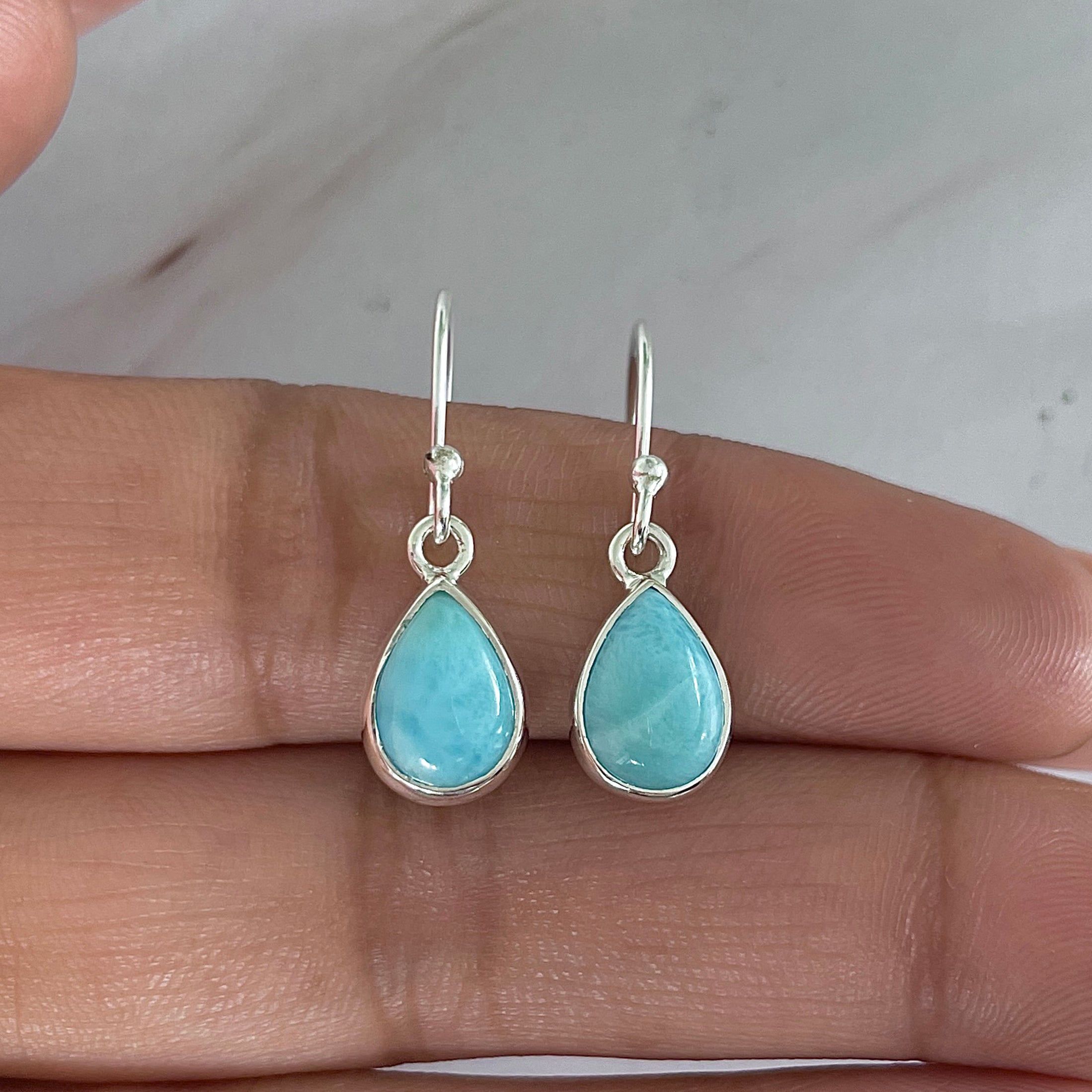Larimar Earring-(LAR-E-1896.)