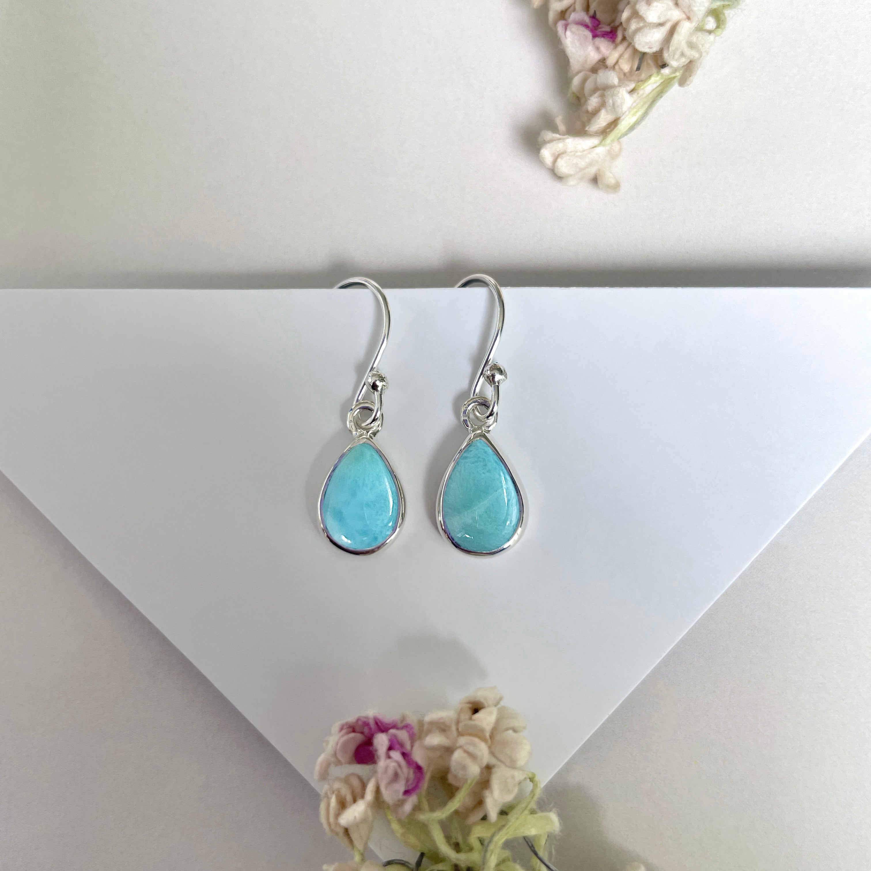 Larimar Earring-(LAR-E-1896.)