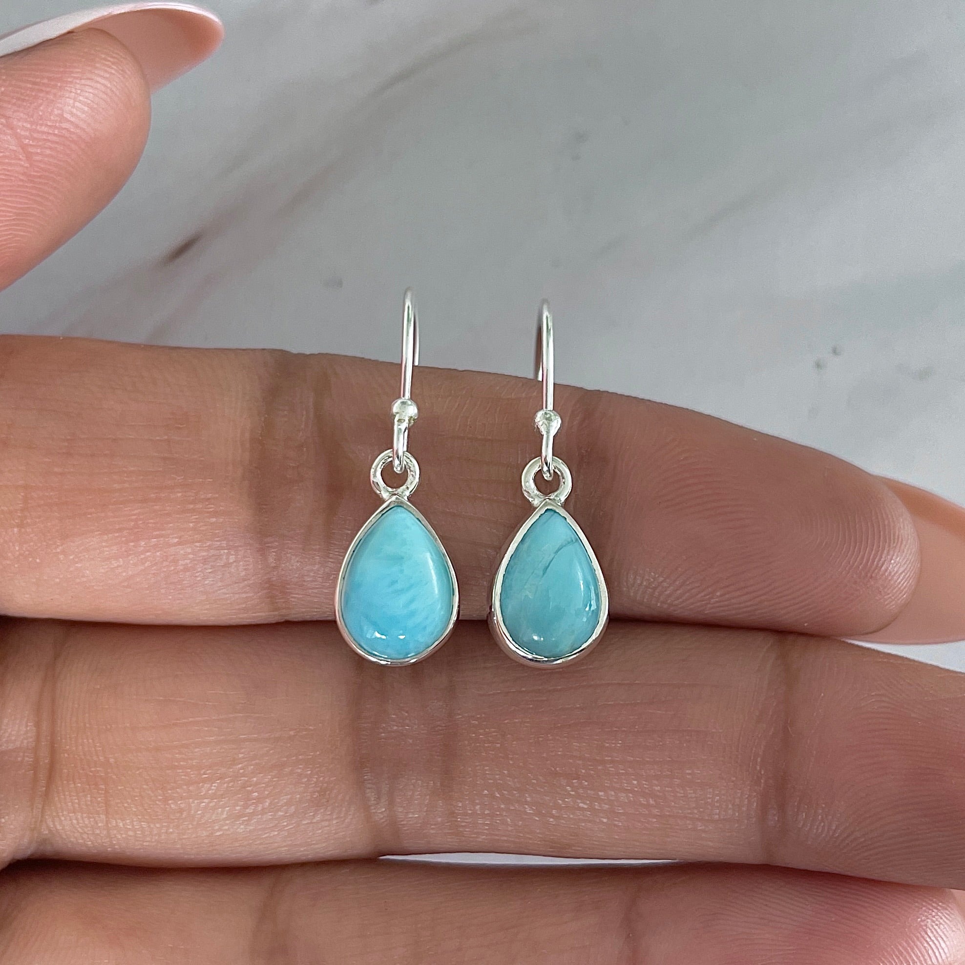 Larimar Earring-(LAR-E-1897.)
