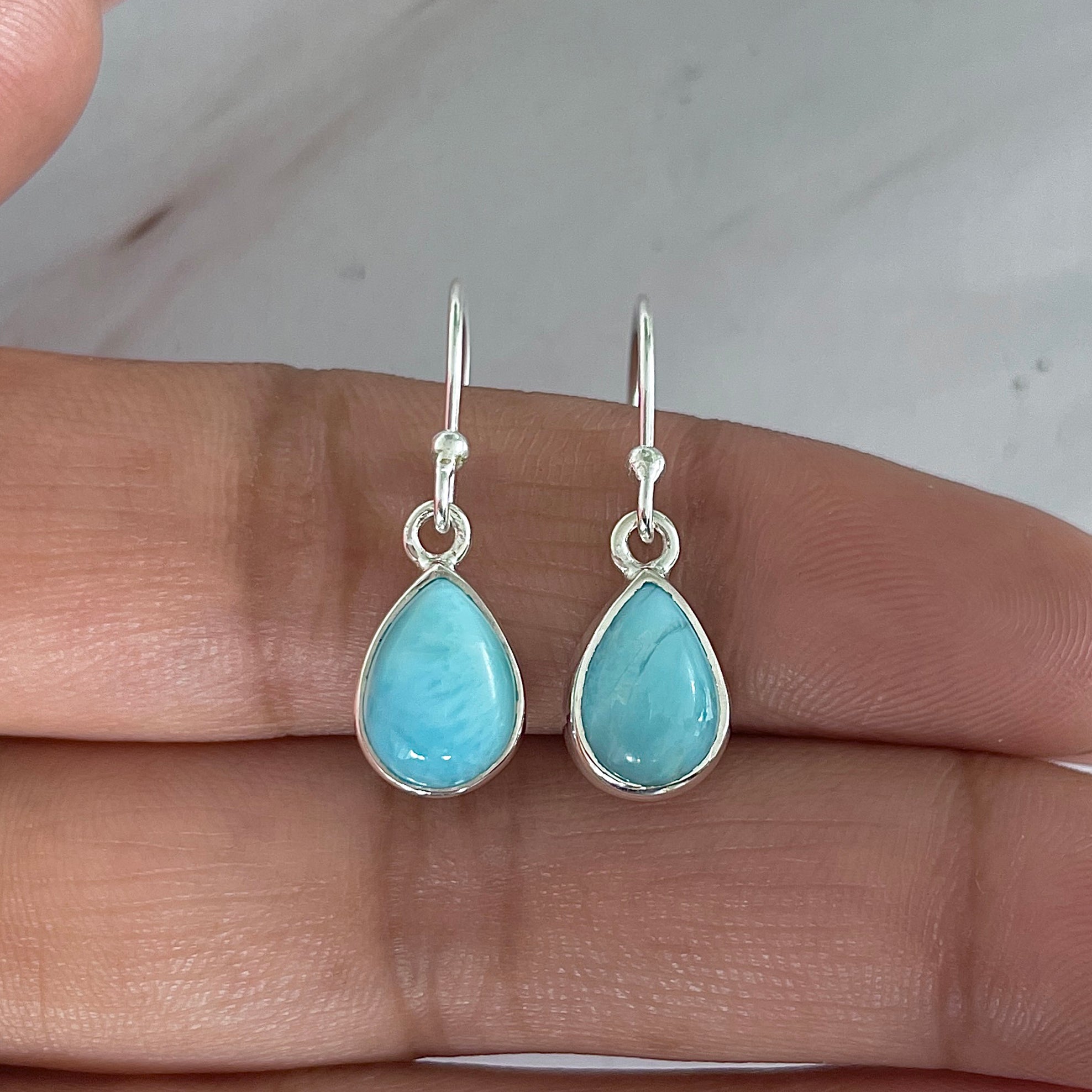 Larimar Earring-(LAR-E-1897.)