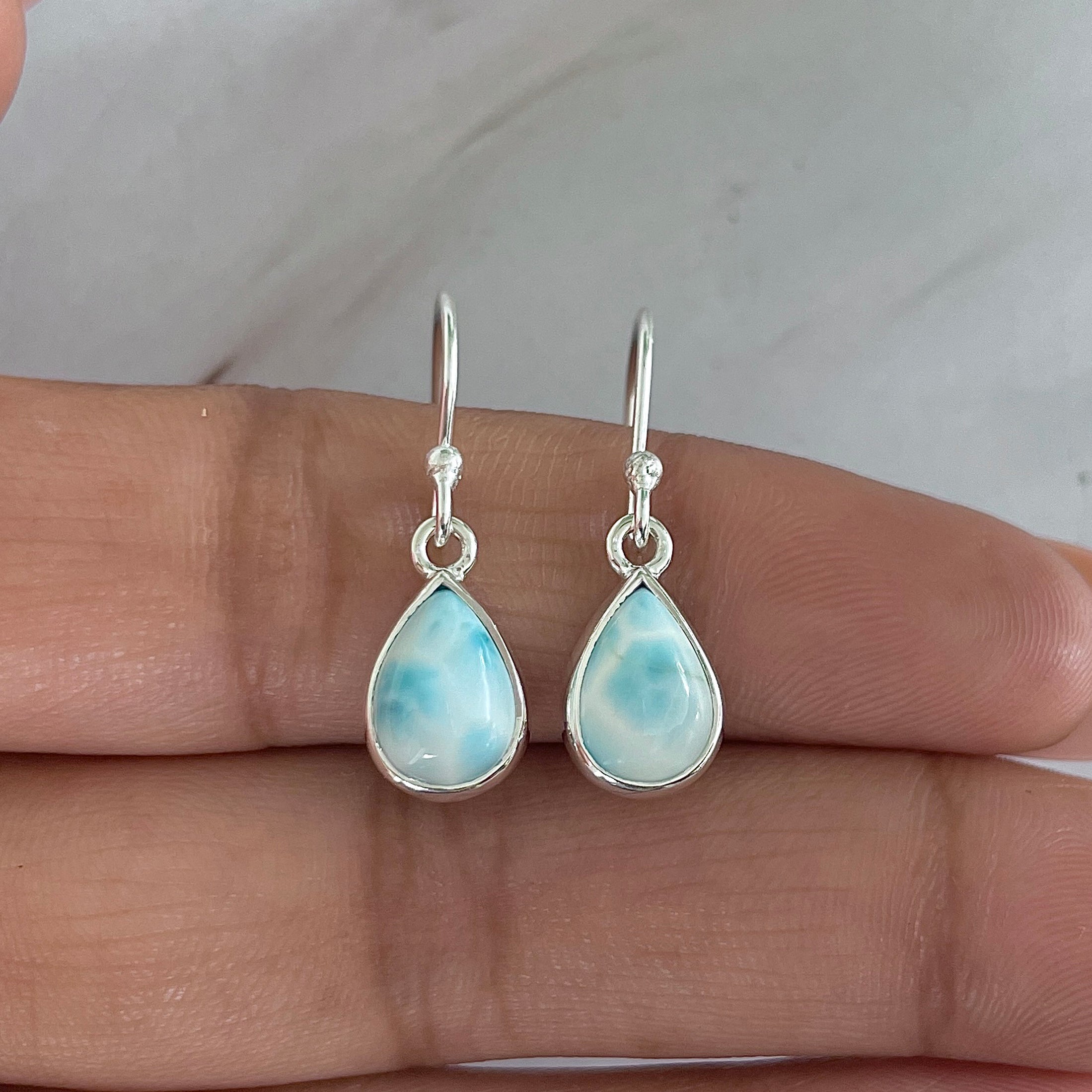 Larimar Earring-(LAR-E-1898.)