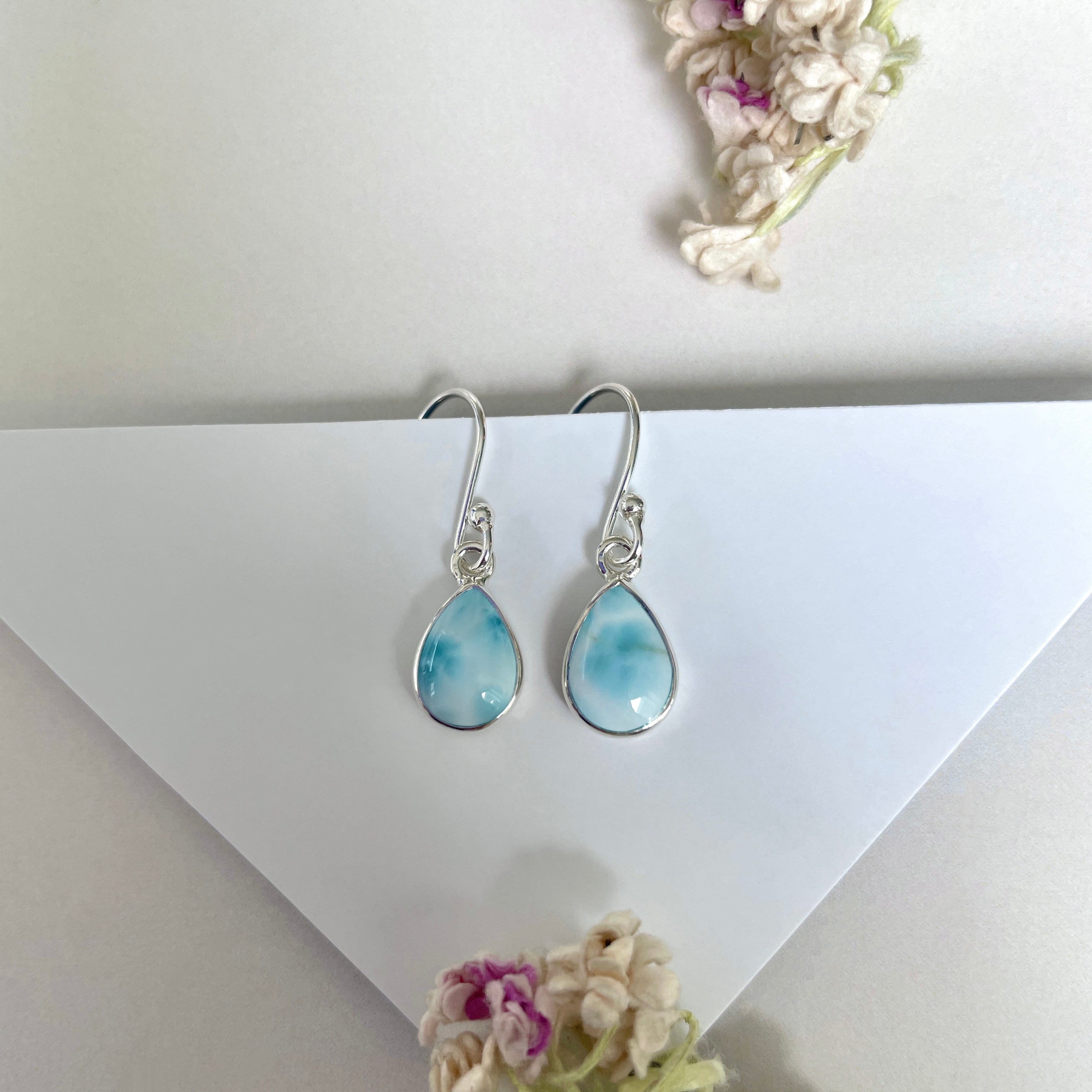 Larimar Earring-(LAR-E-1898.)