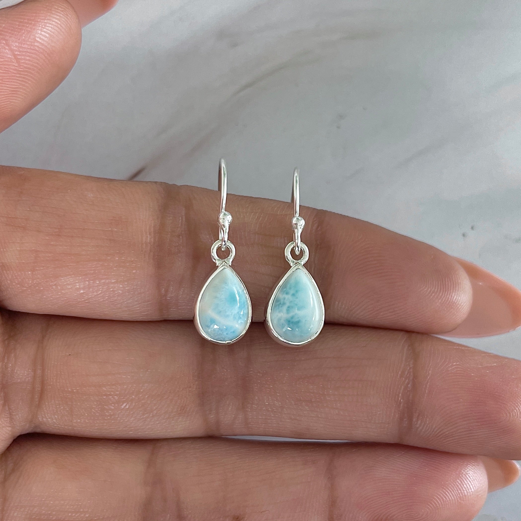 Larimar Earring-(LAR-E-1899.)
