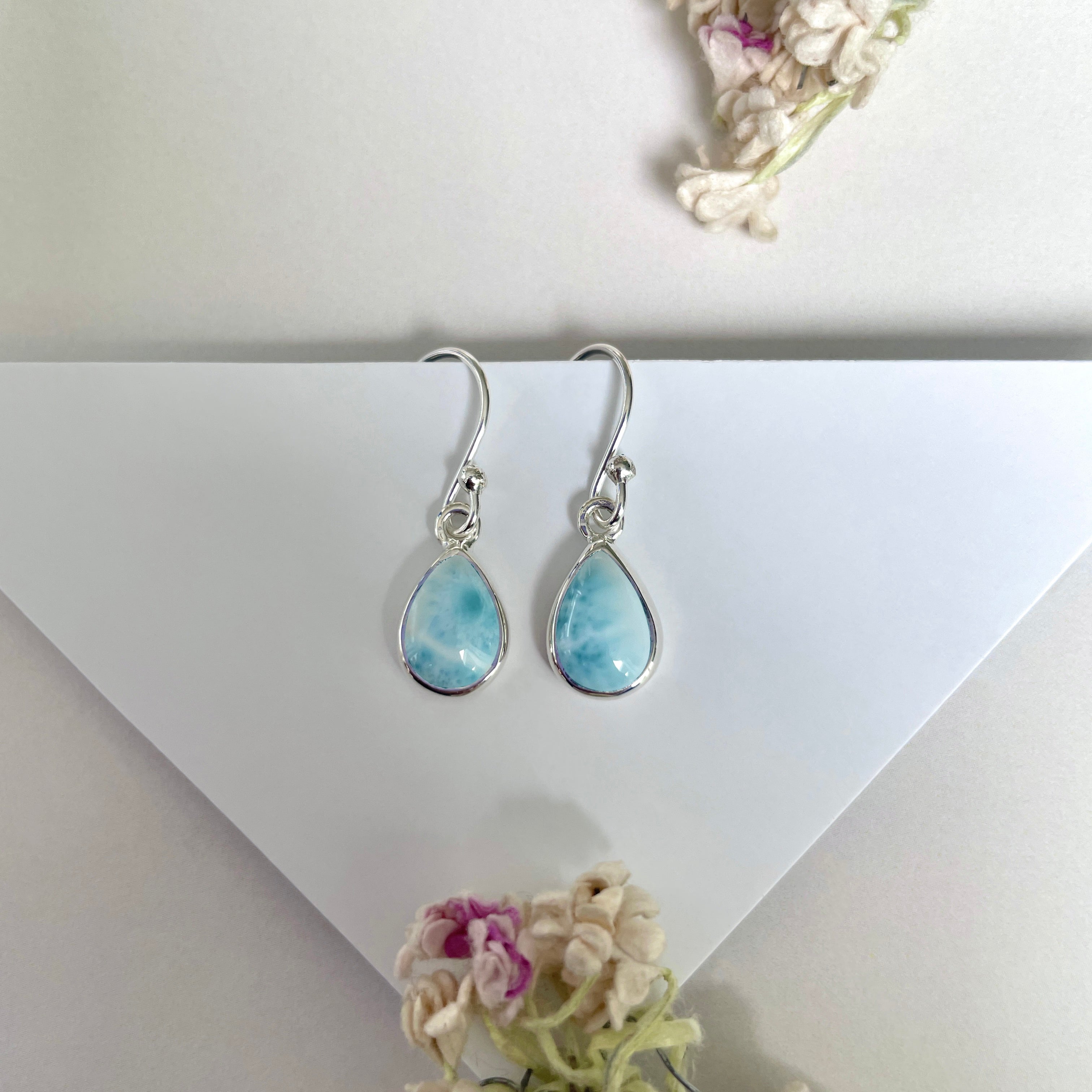 Larimar Earring-(LAR-E-1899.)