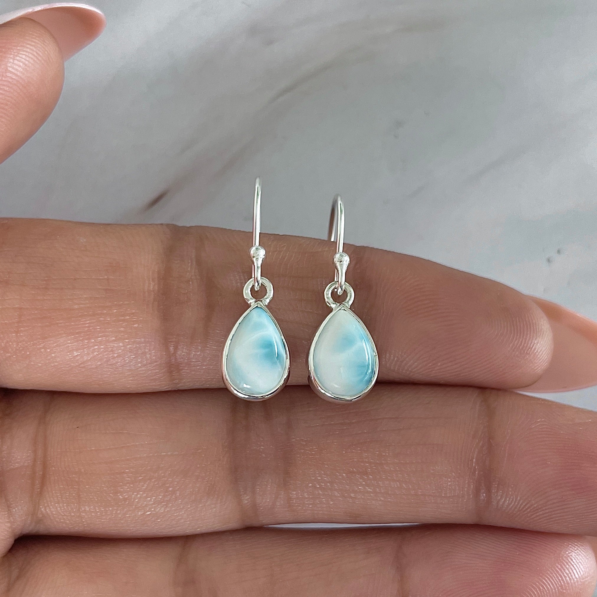 Larimar Earring-(LAR-E-1902.)