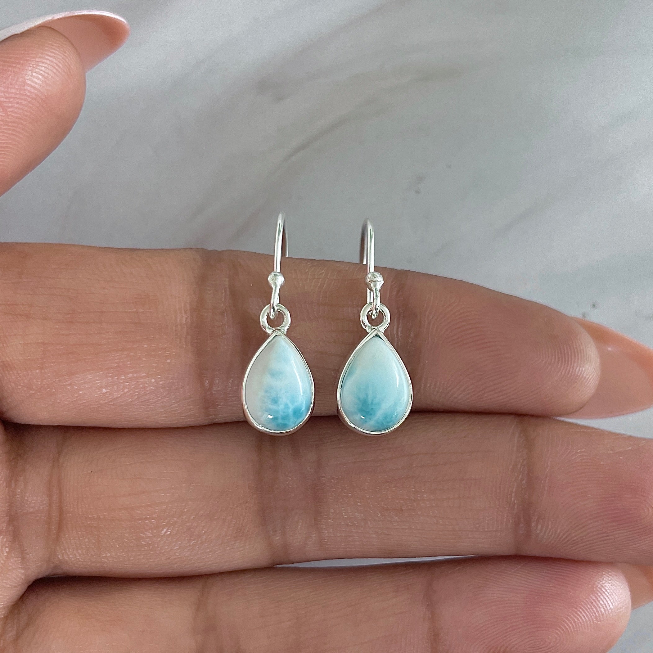 Larimar Earring-(LAR-E-1903.)