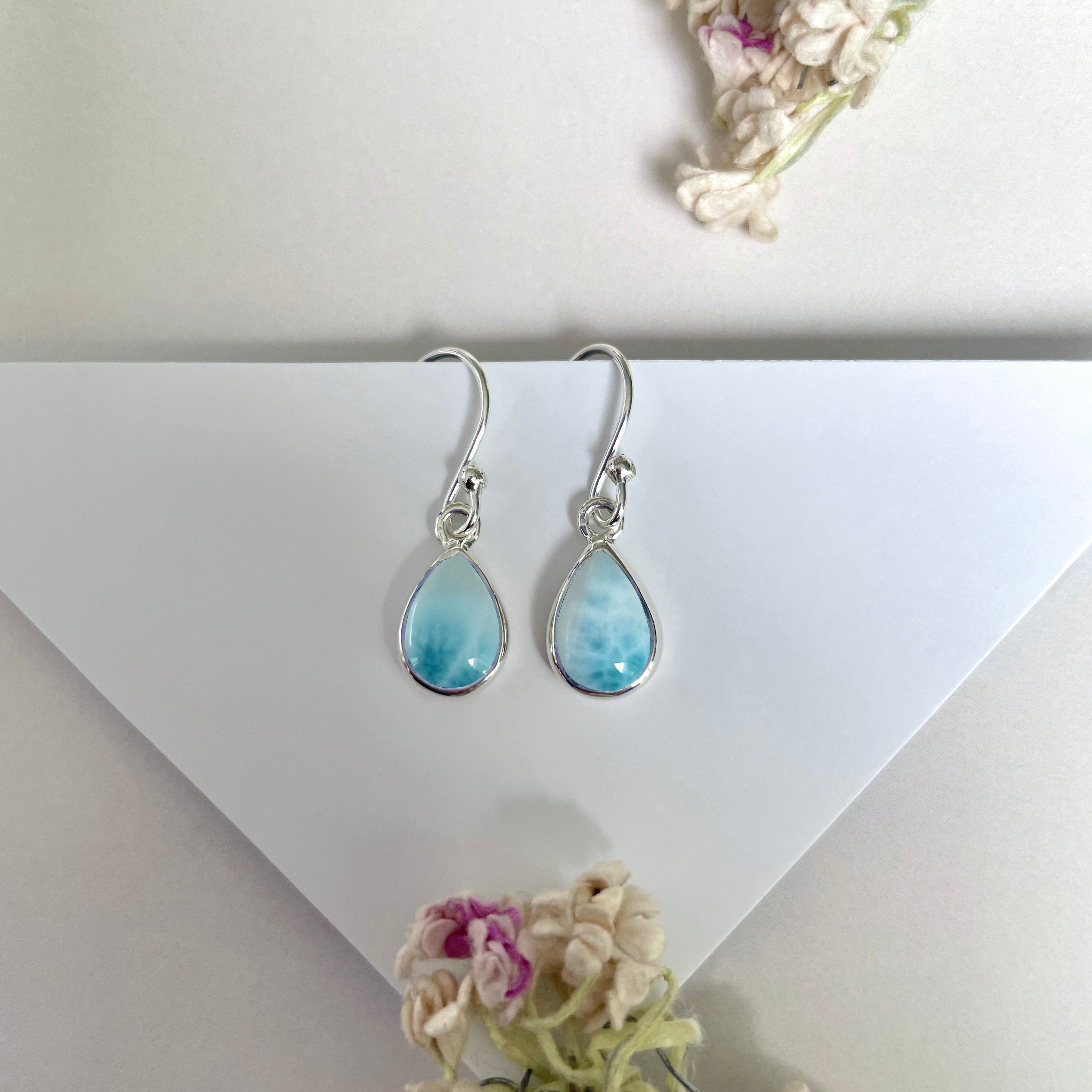Larimar Earring-(LAR-E-1903.)