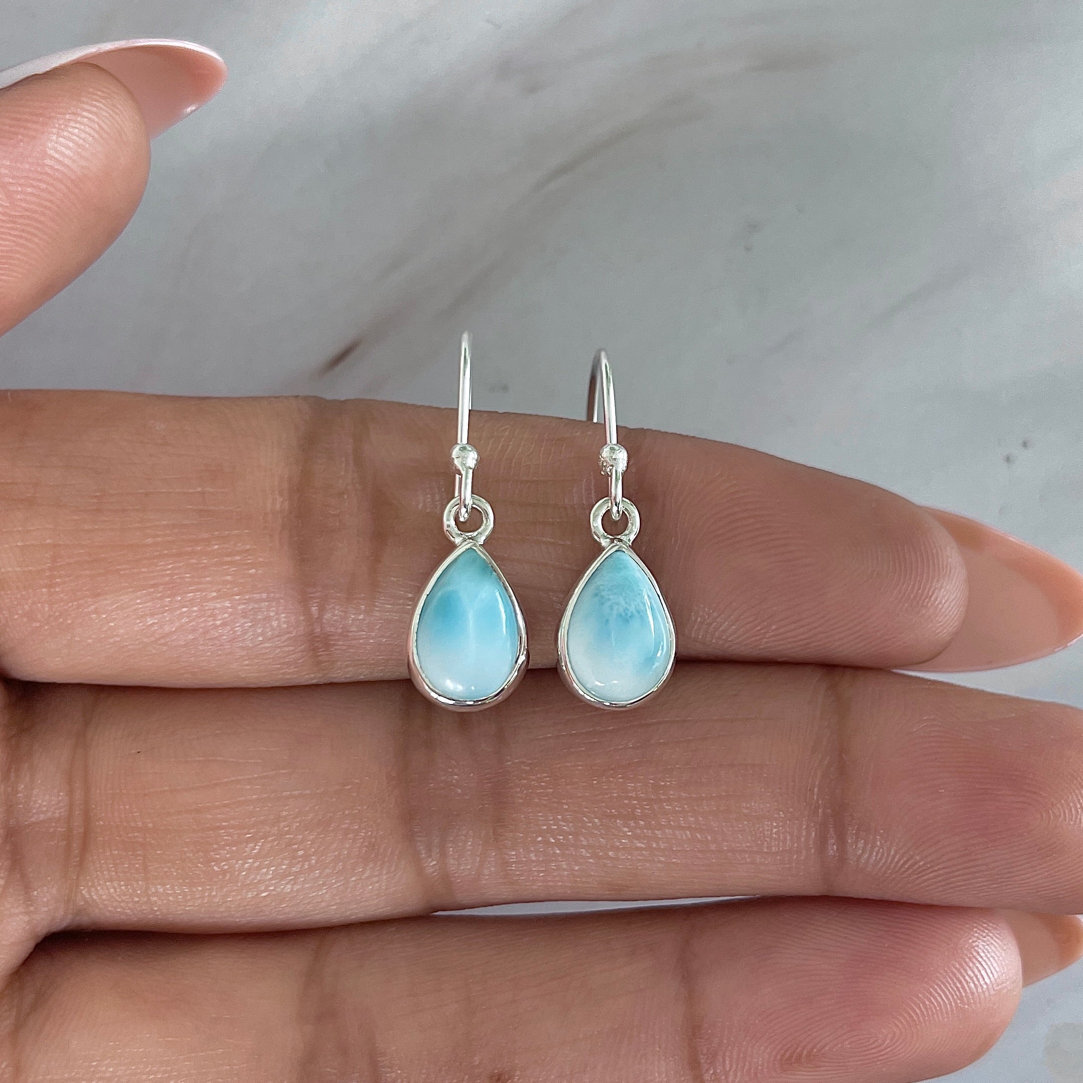 Larimar Earring-(LAR-E-1904.)