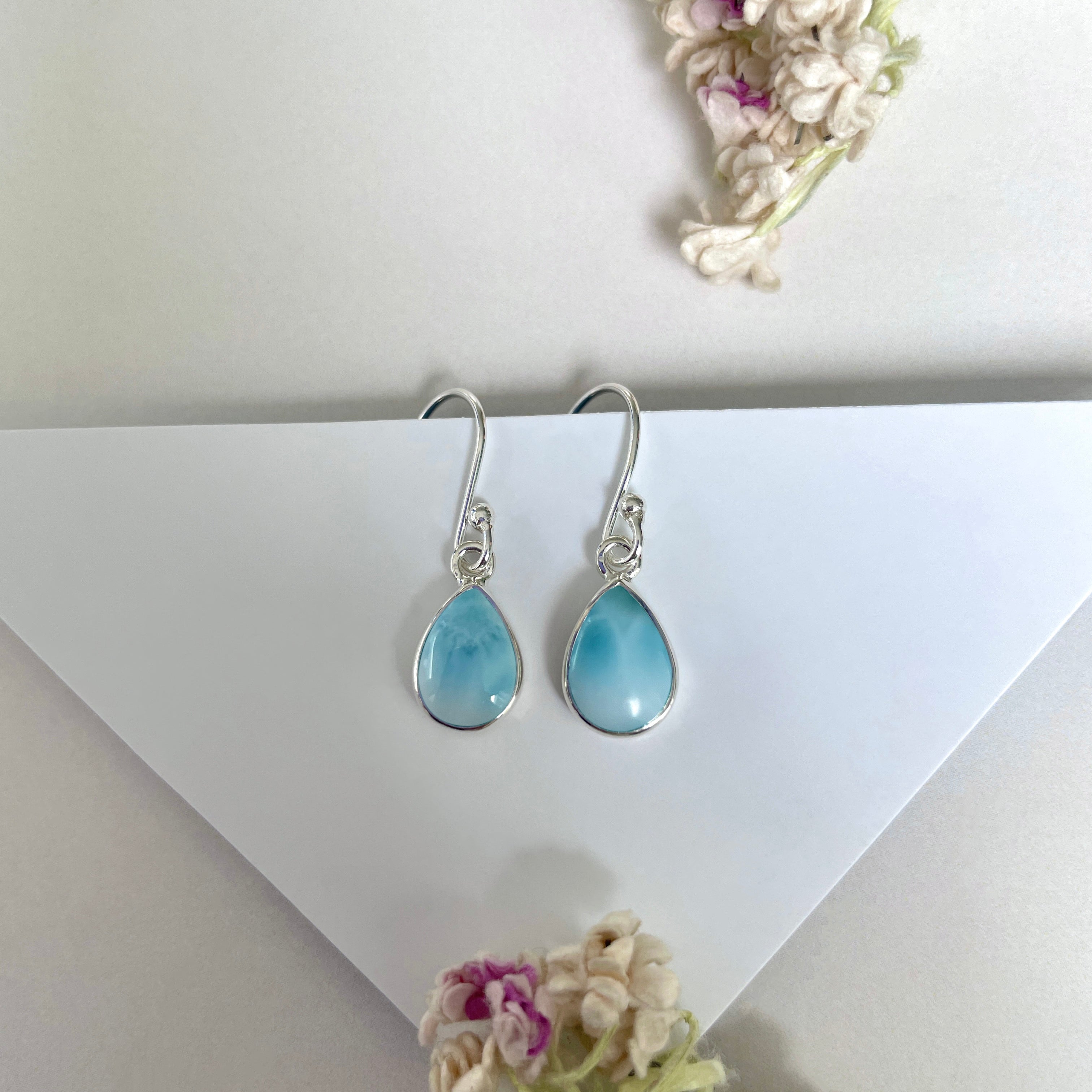 Larimar Earring-(LAR-E-1904.)