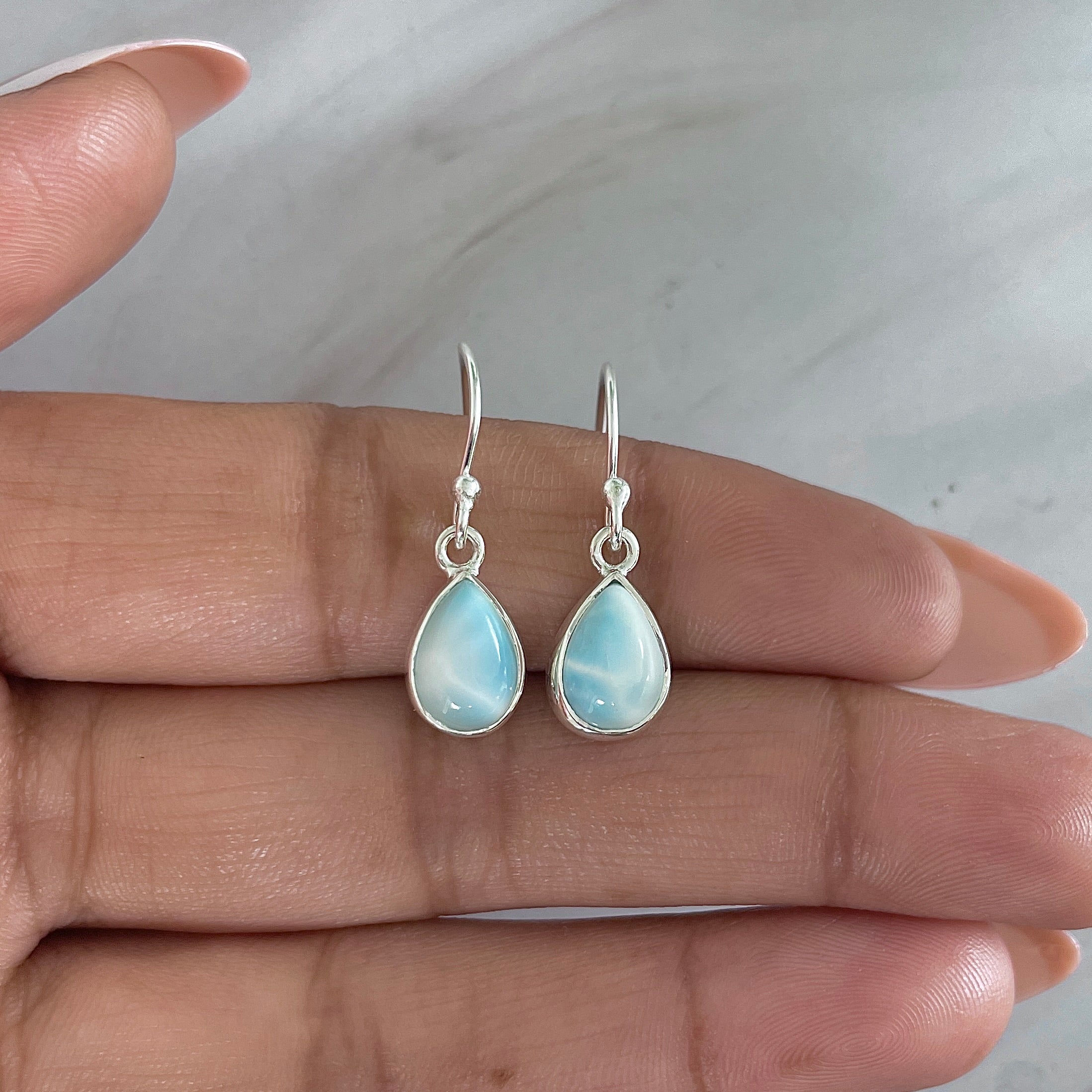 Larimar Earring-(LAR-E-1905.)