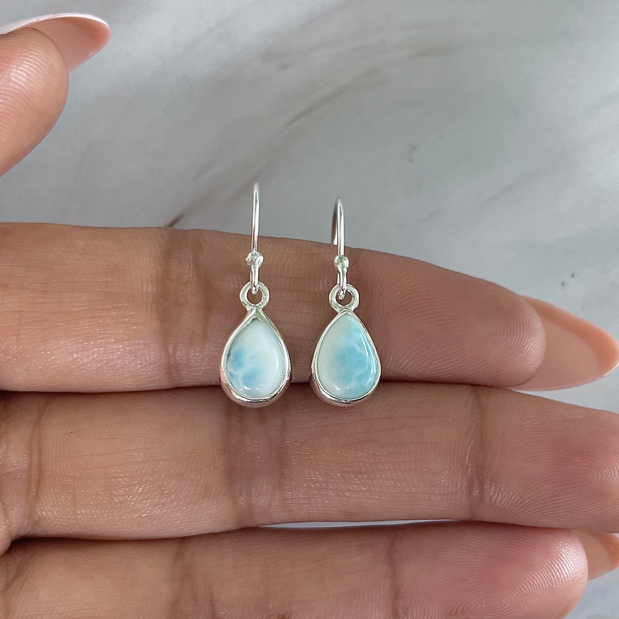 Larimar Earring-(LAR-E-1906.)