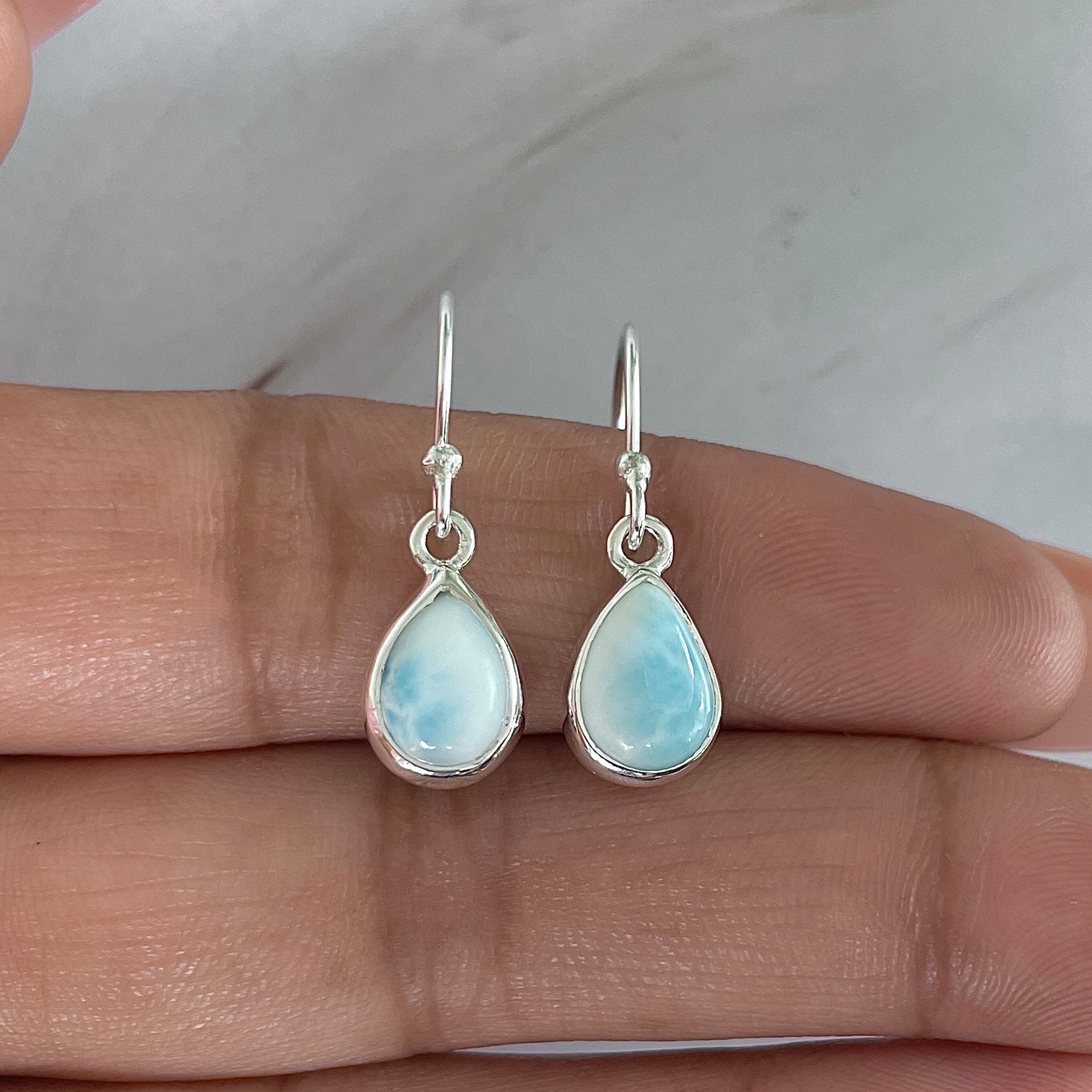 Larimar Earring-(LAR-E-1906.)