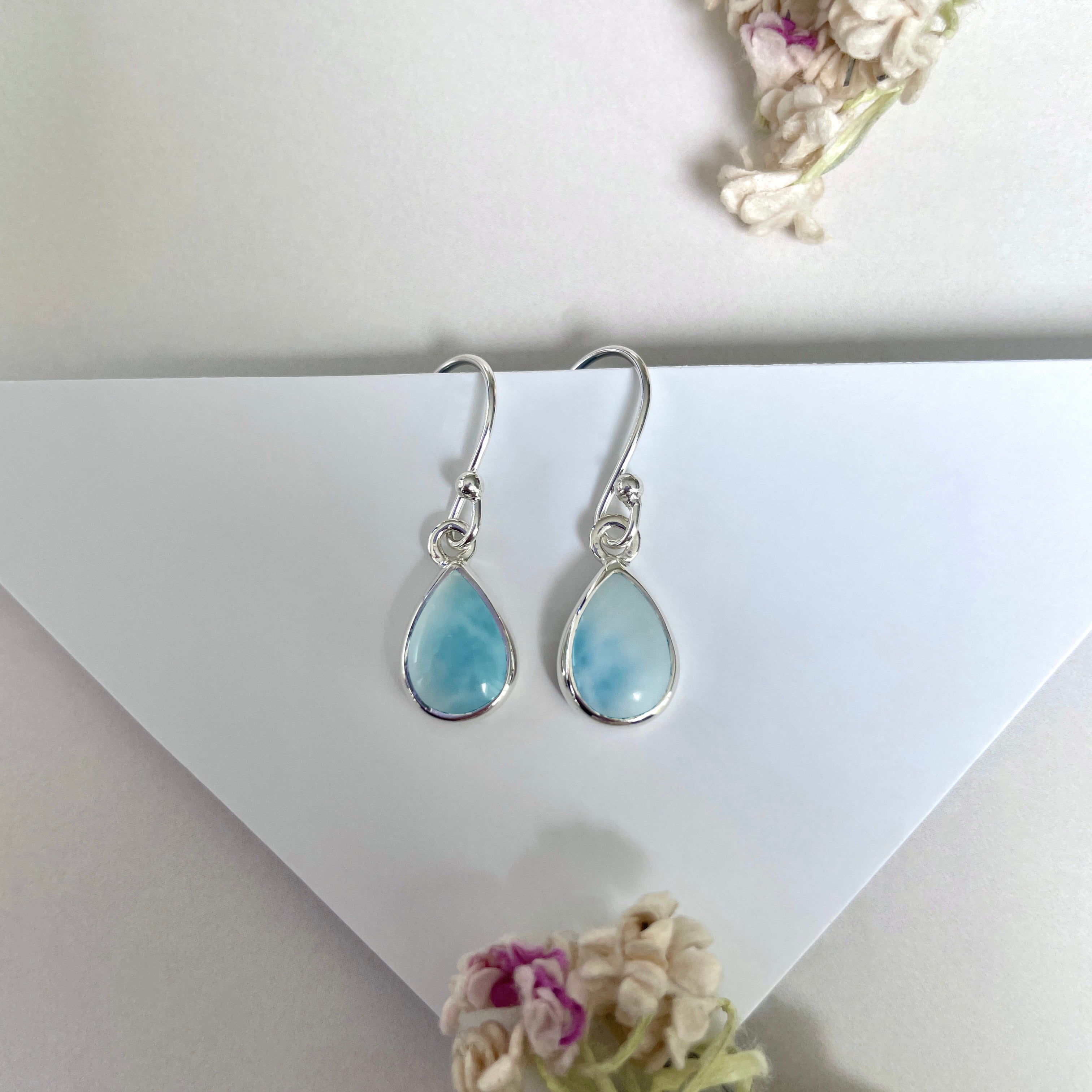 Larimar Earring-(LAR-E-1906.)