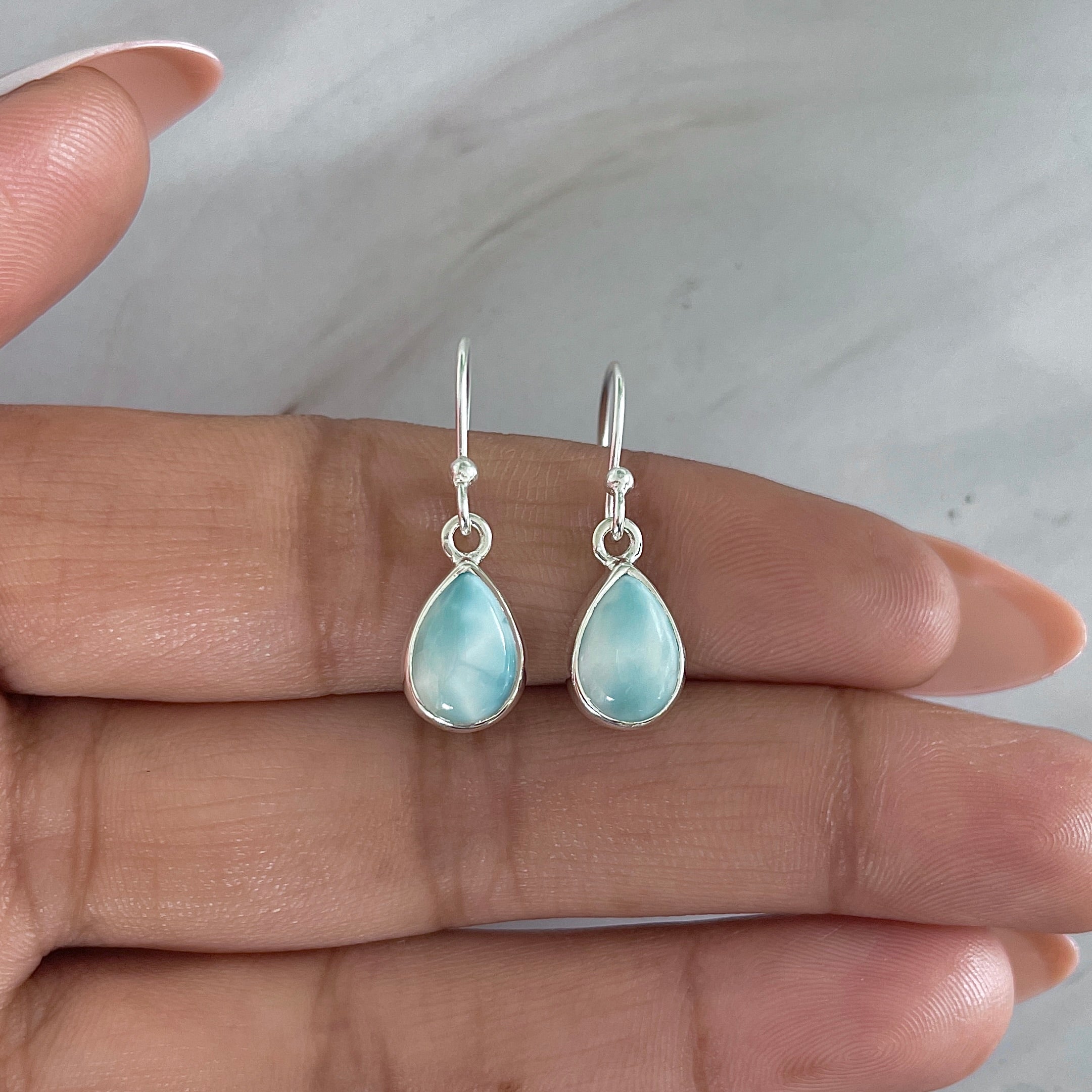 Larimar Earring-(LAR-E-1907.)