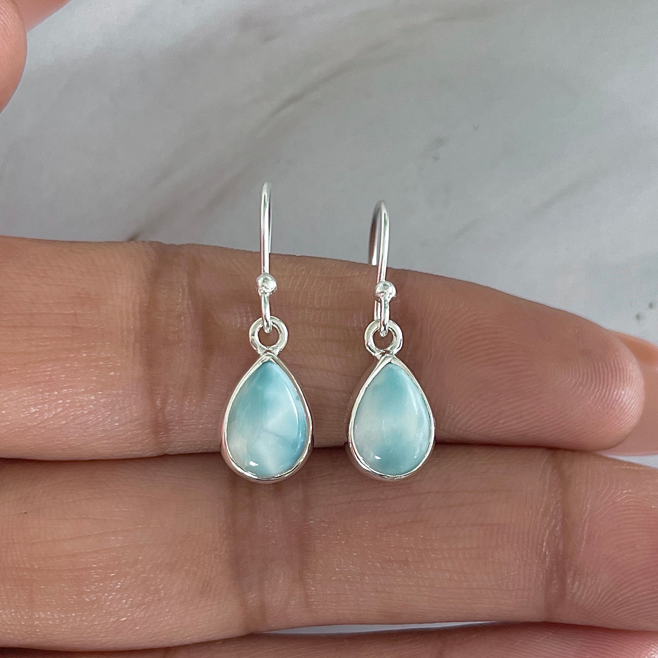 Larimar Earring-(LAR-E-1907.)